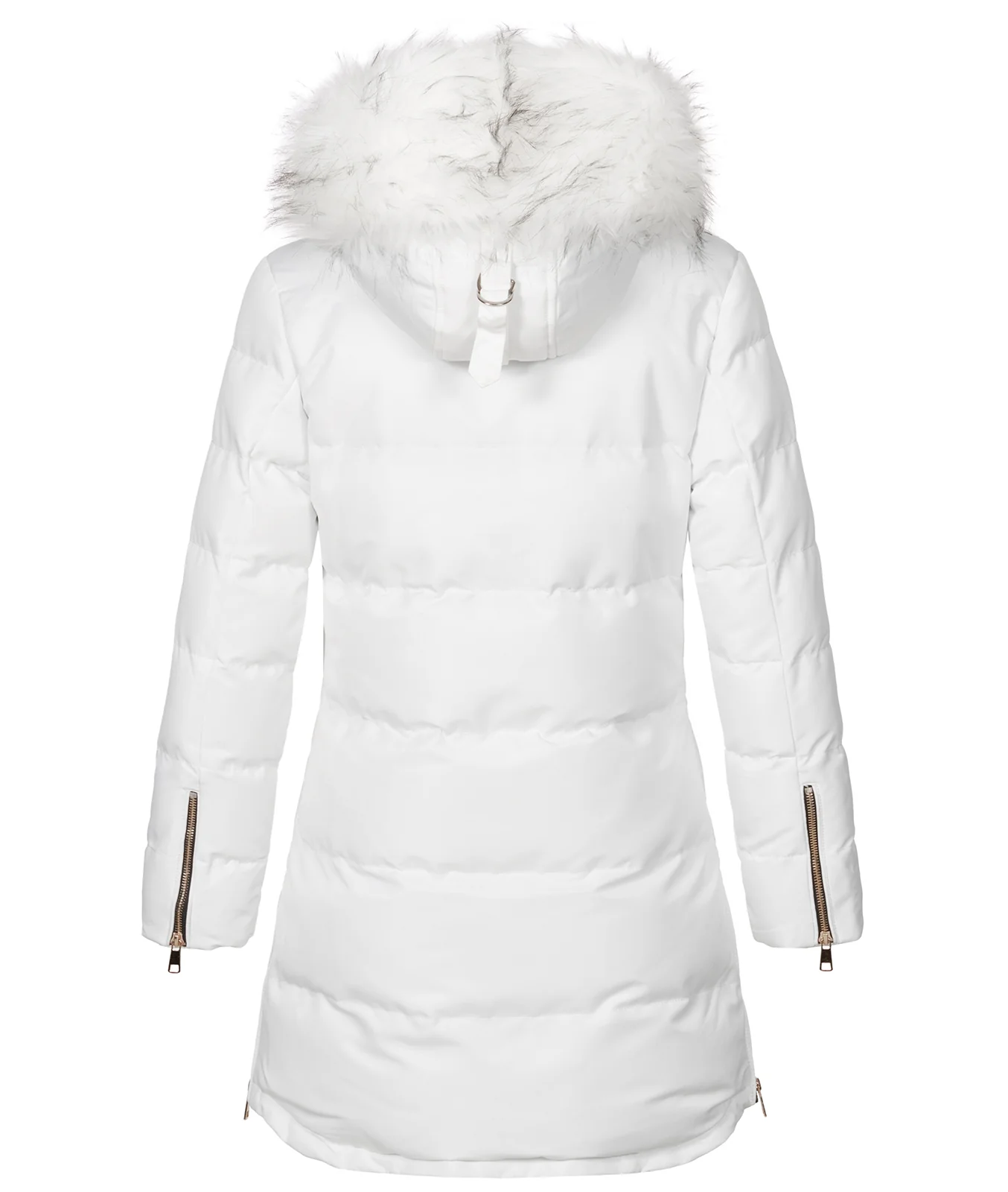 Damen Winter Jacke mit Kunstfellkragen D-452 - Image 14