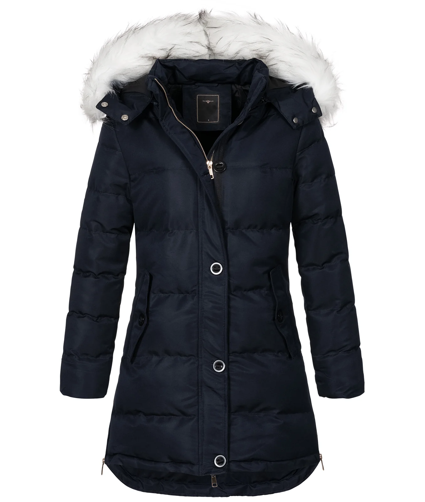 Damen Winter Jacke mit Kunstfellkragen D-452 - Image 9