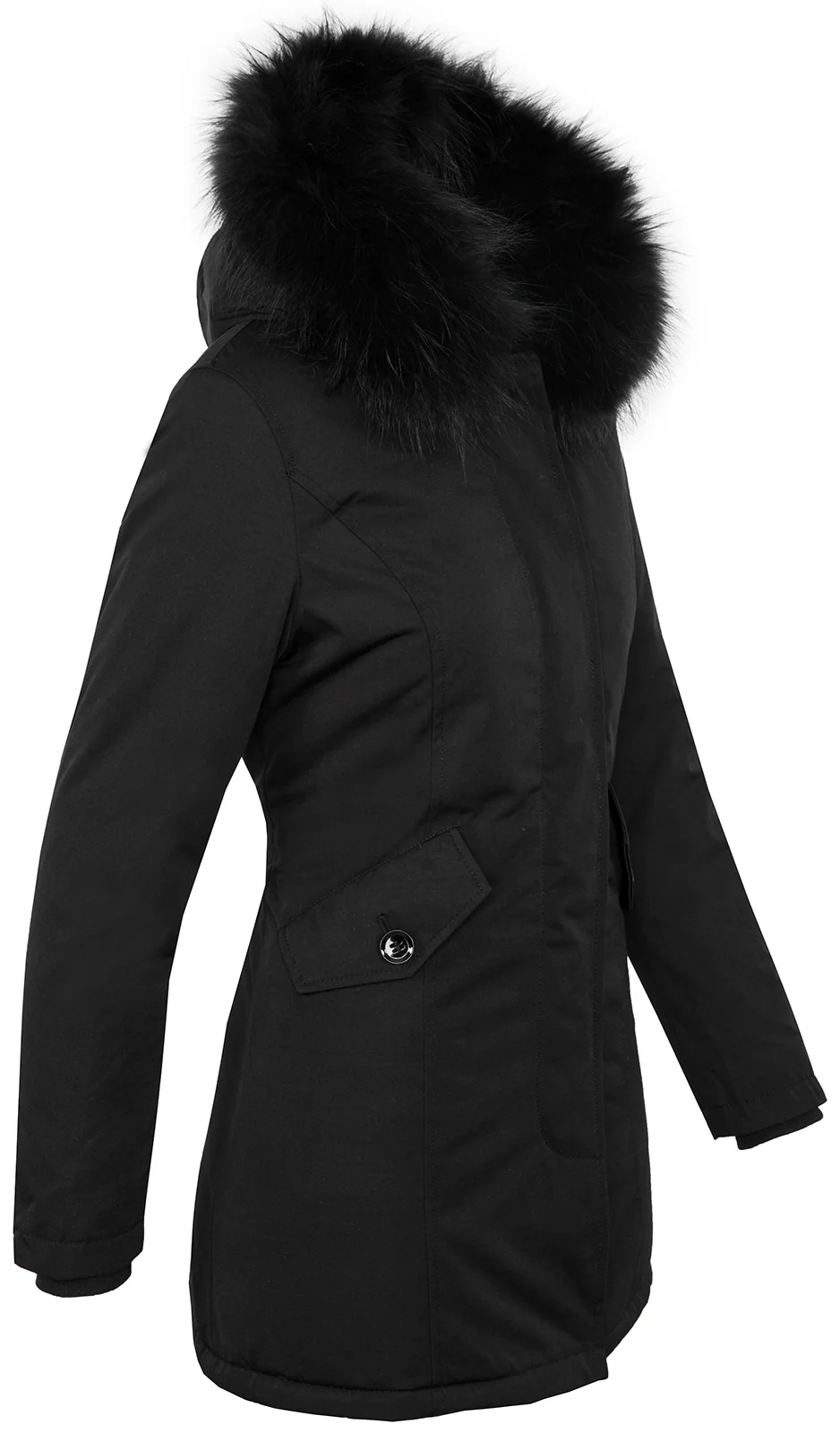Damen Winter Jacke Parka Echtpelz D-218 - Image 2