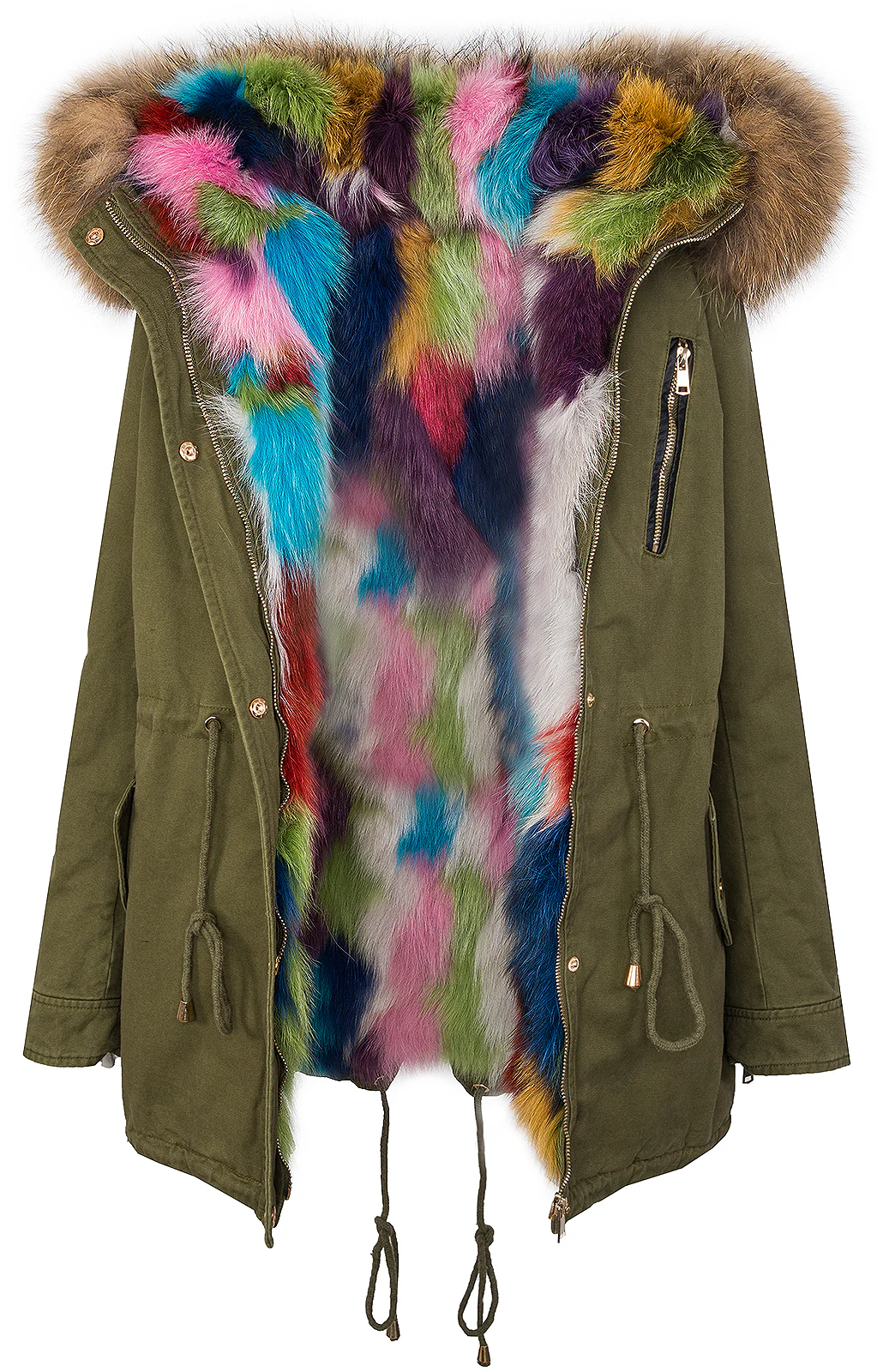 Damen Winter Jacke Parka mit Echtpelz Kapuze D-255 - Image 2
