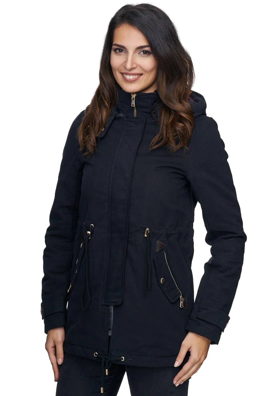 Damen Winter Jacke Parka mit Kapuze D-237 - Image 7