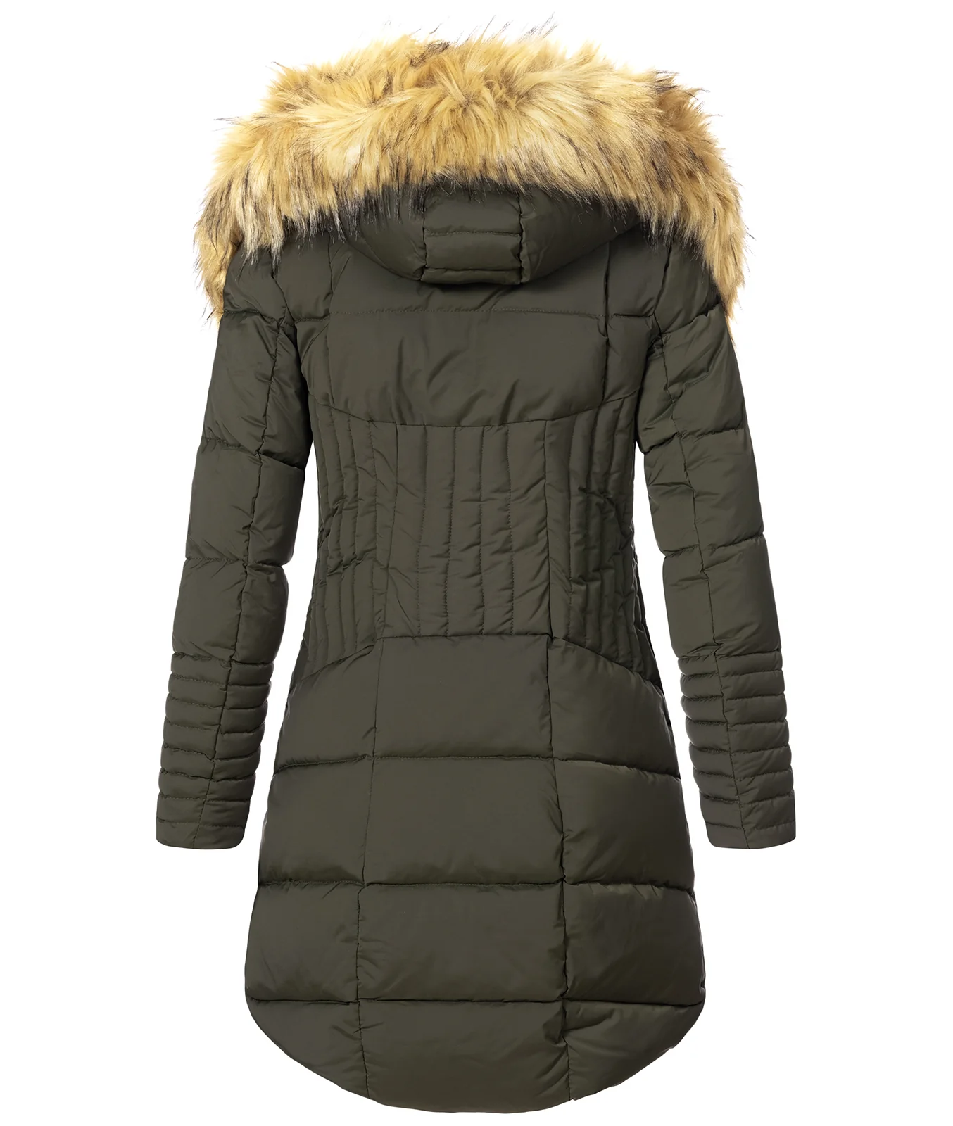 Damen Winter Jacke Steppmantel mit Kunstfellkragen D-434 - Image 3