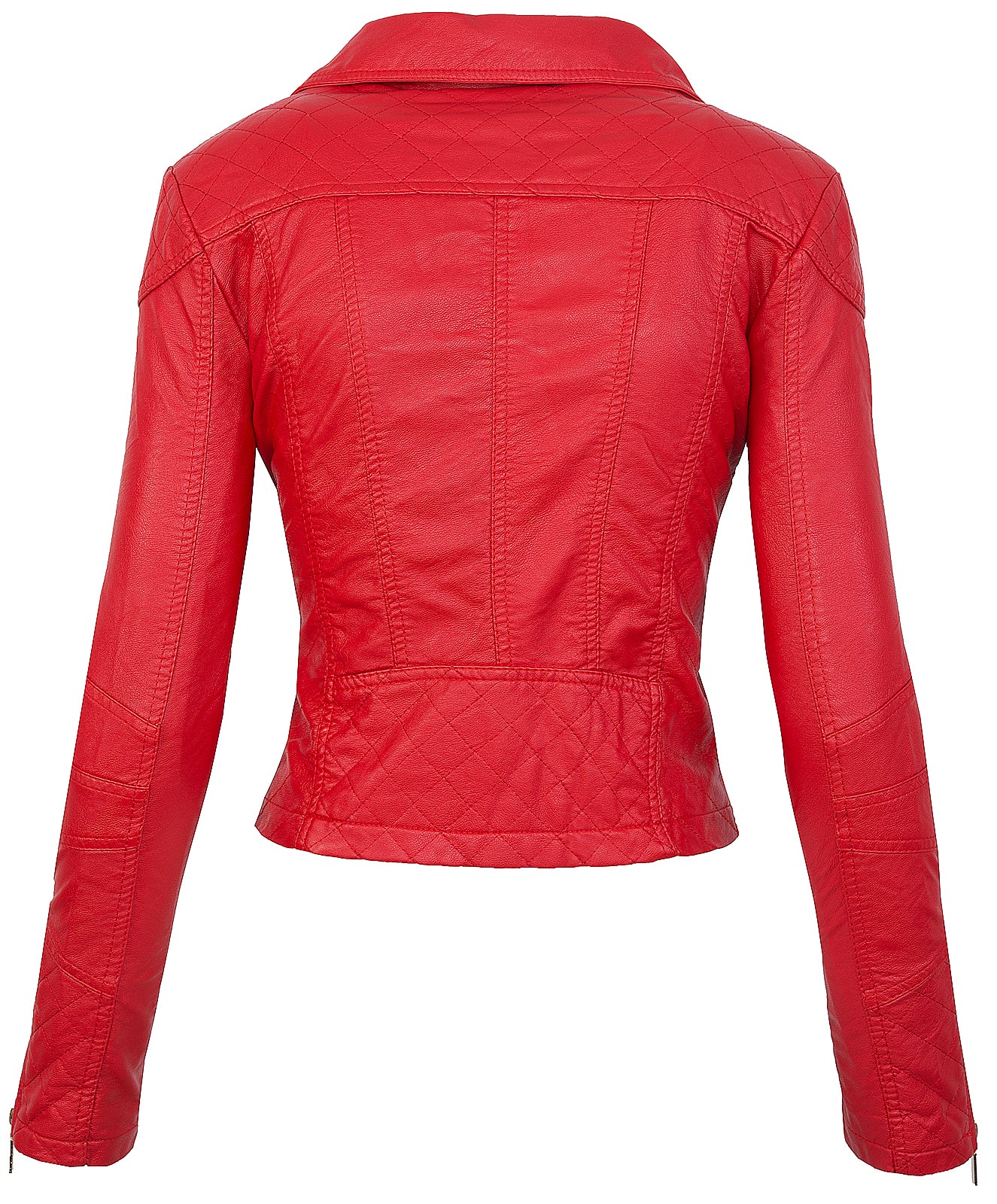 Damen Winter Kunstlederjacke mit Kunstfellkragen D-119 - Image 5