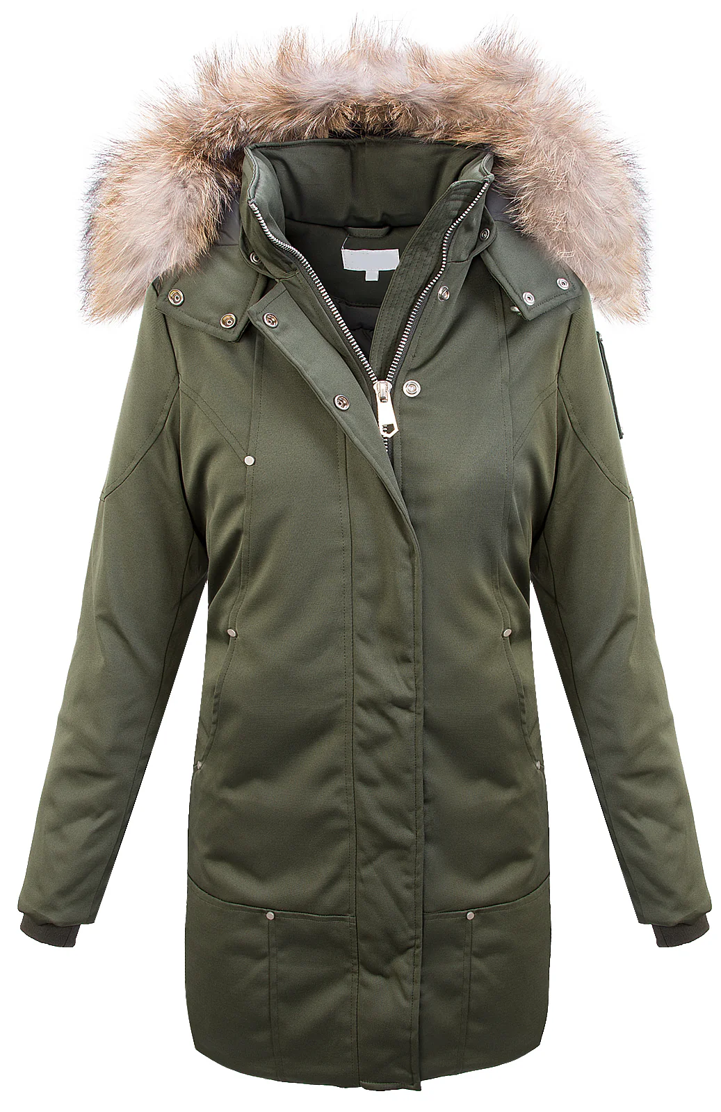 Damen Winter Mantel Kapuze mit Echtpelz D-410 - Image 4