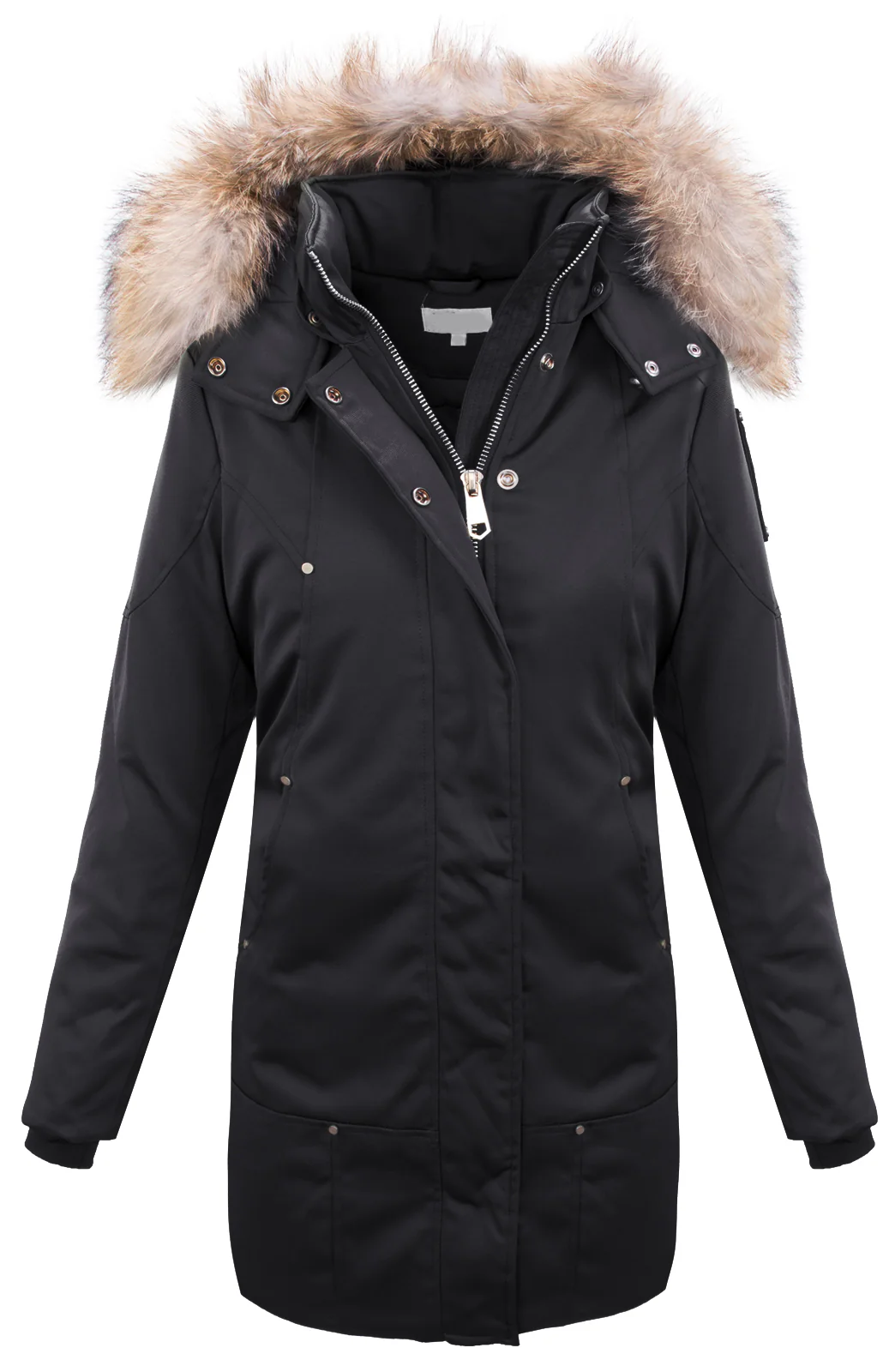 Damen Winter Mantel Kapuze mit Echtpelz D-410 - Image 5