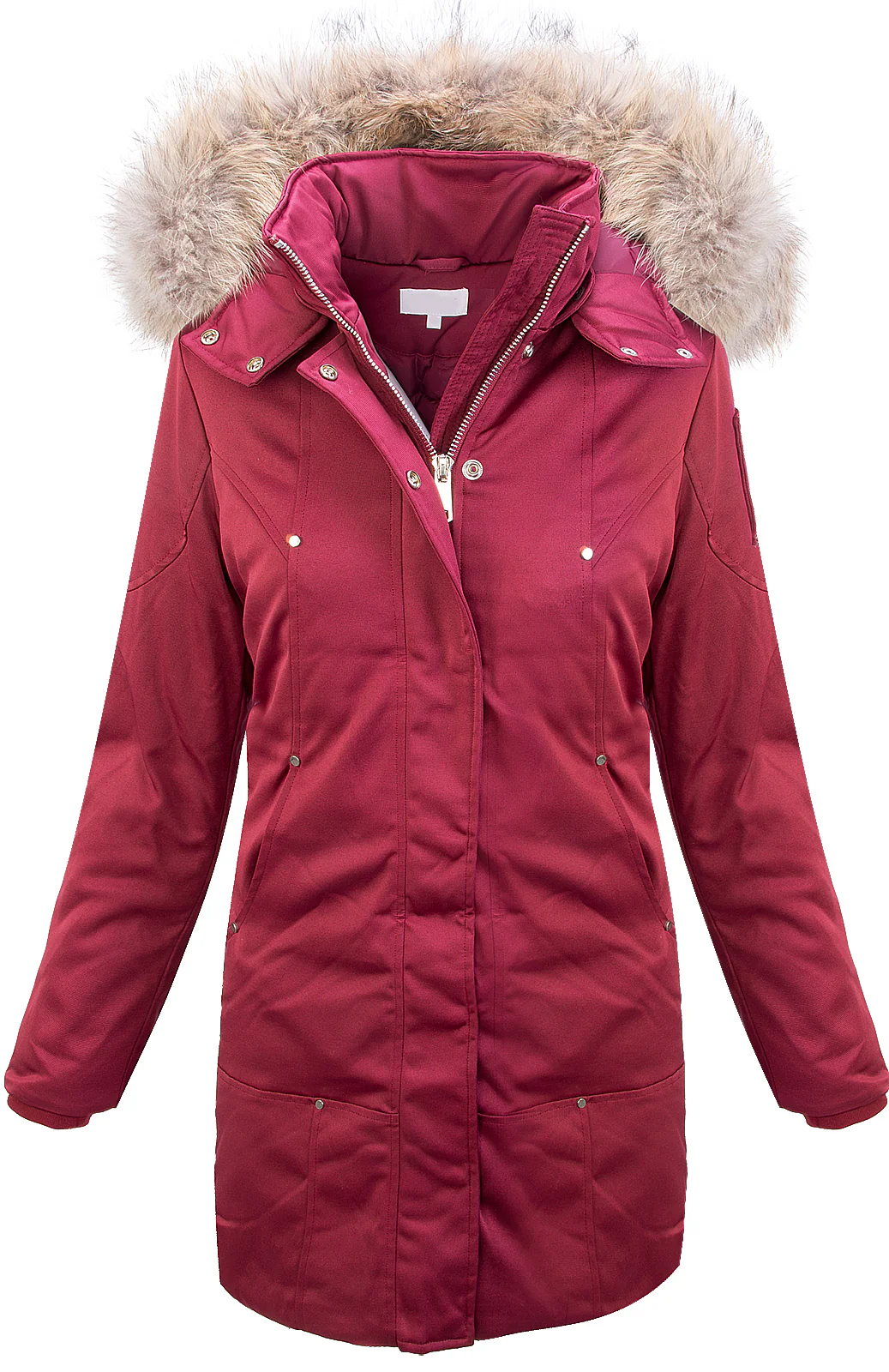 Damen Winter Mantel Kapuze mit Echtpelz D-410 - Image 6