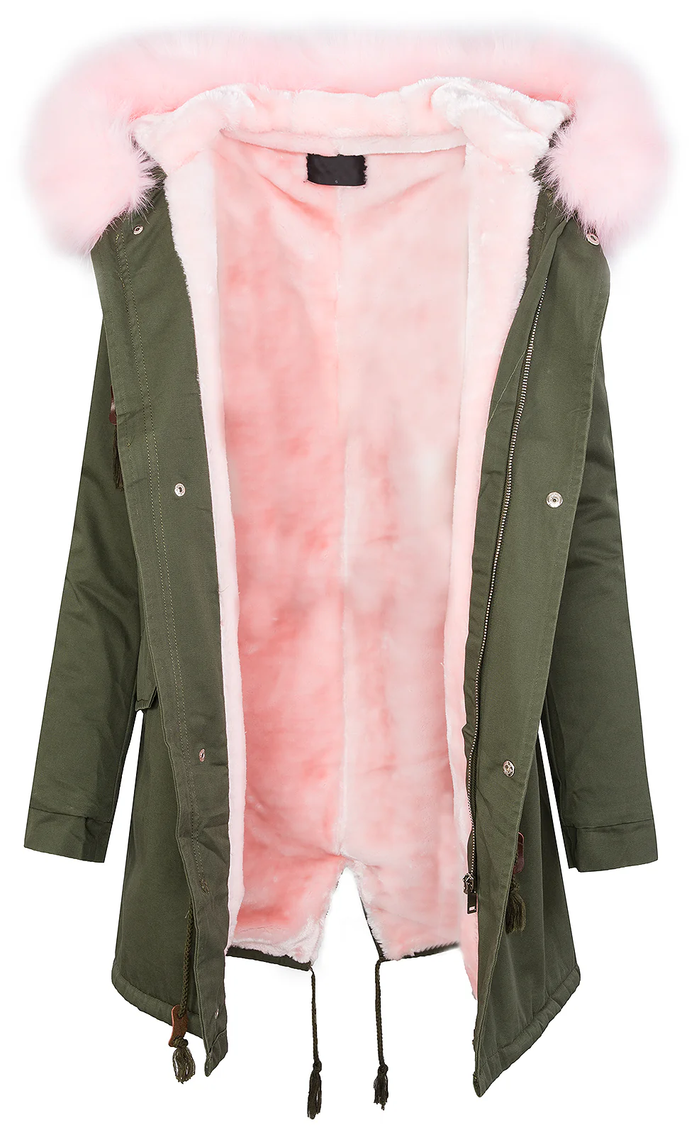 Damen winter mantel parka Kunstfellkragen Kapuze D-259 - Image 2
