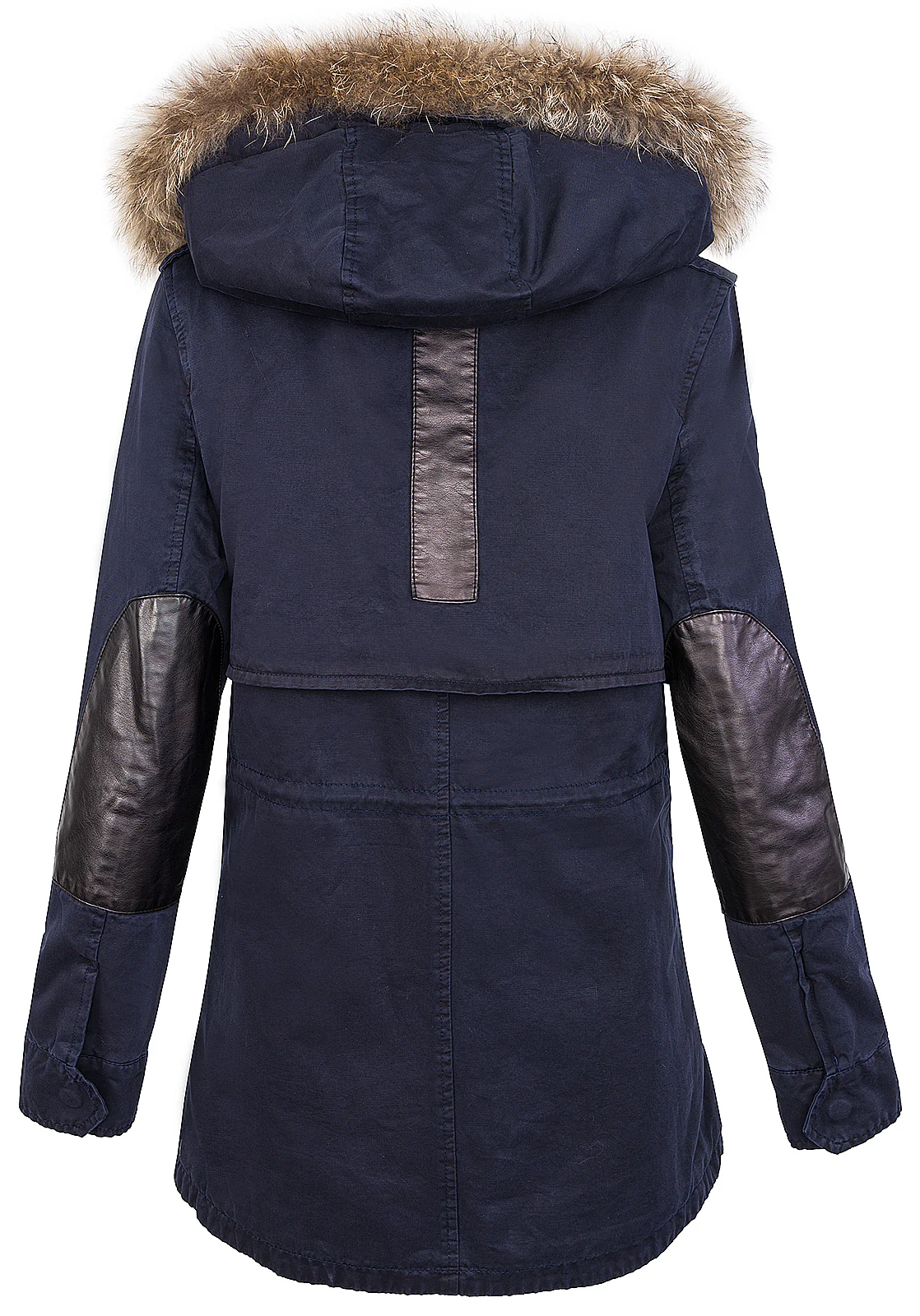 Damen Winter Parka Kapuze mit Echt Pelz Kragen D-20 - Image 4