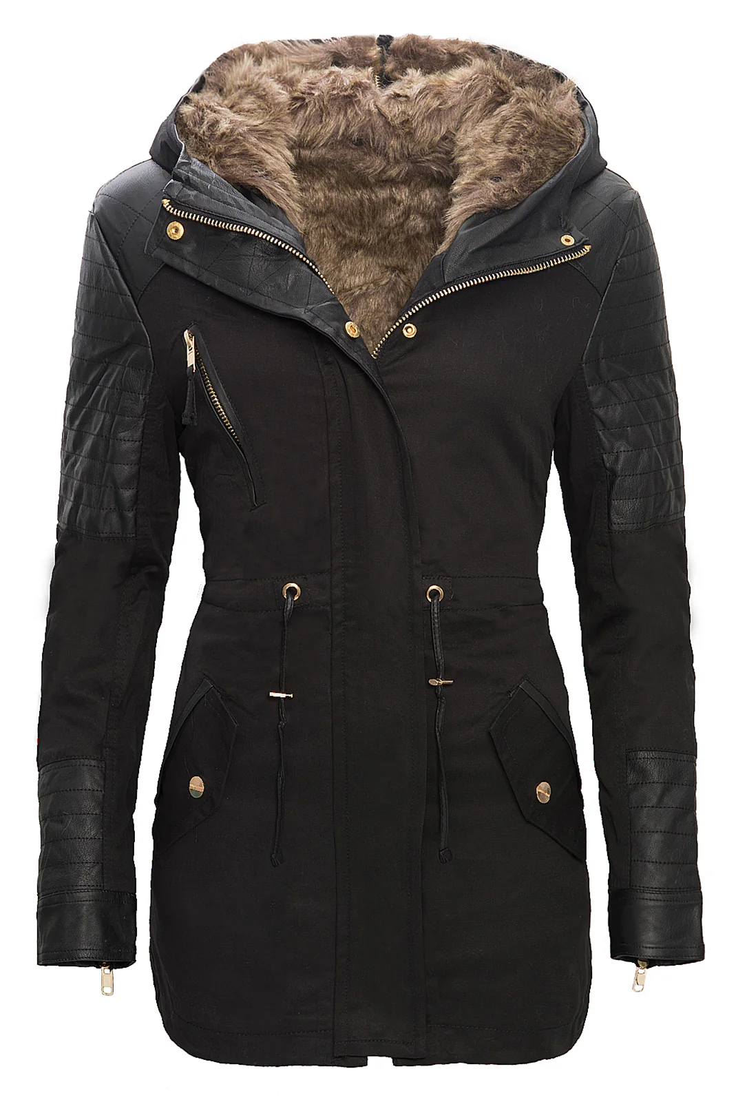 Damen Winter Parka mit Teddyfell-Futter D-88 - Image 2