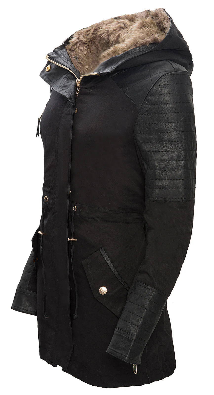 Damen Winter Parka mit Teddyfell-Futter D-88 - Image 3