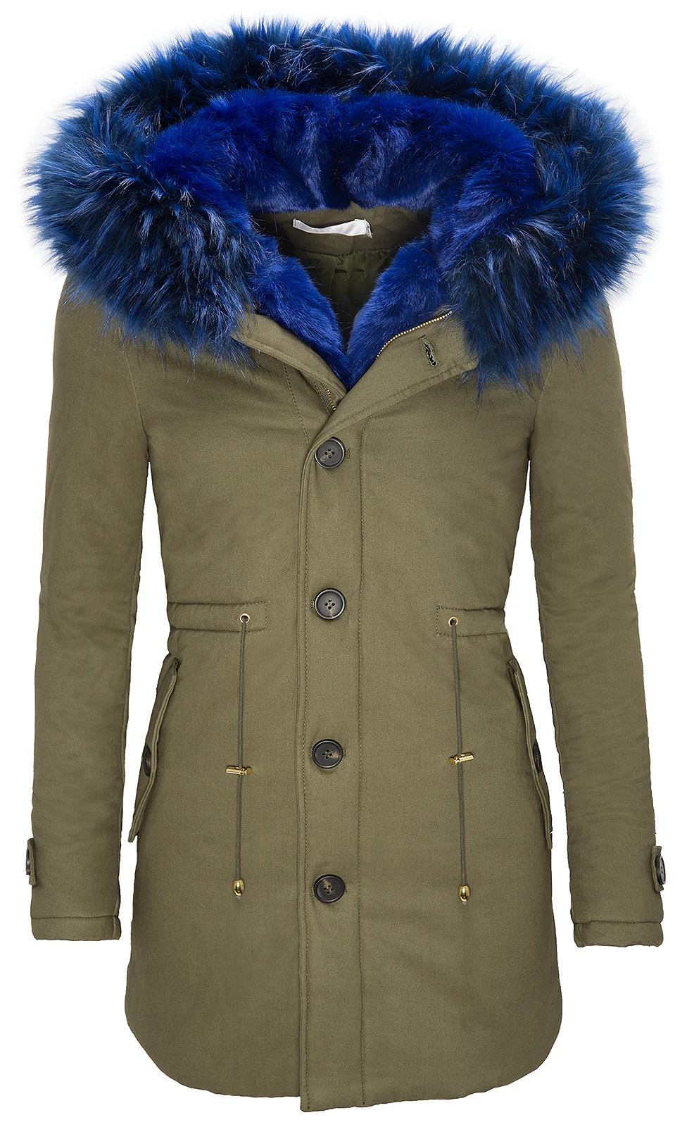 Damen Winter Parka mit XXL-Kunstfellkragen D-122 - Image 9