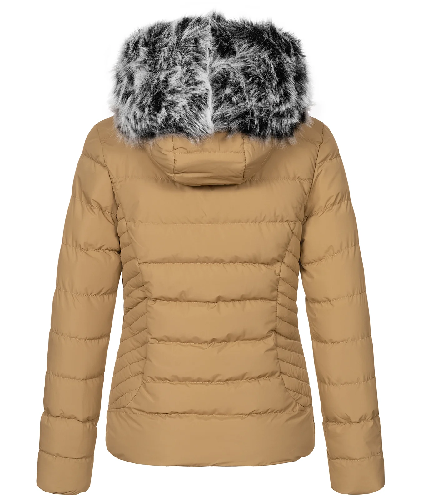 Damen Winter Steppjacke mit Kunstfellkragen D-453 - Image 10