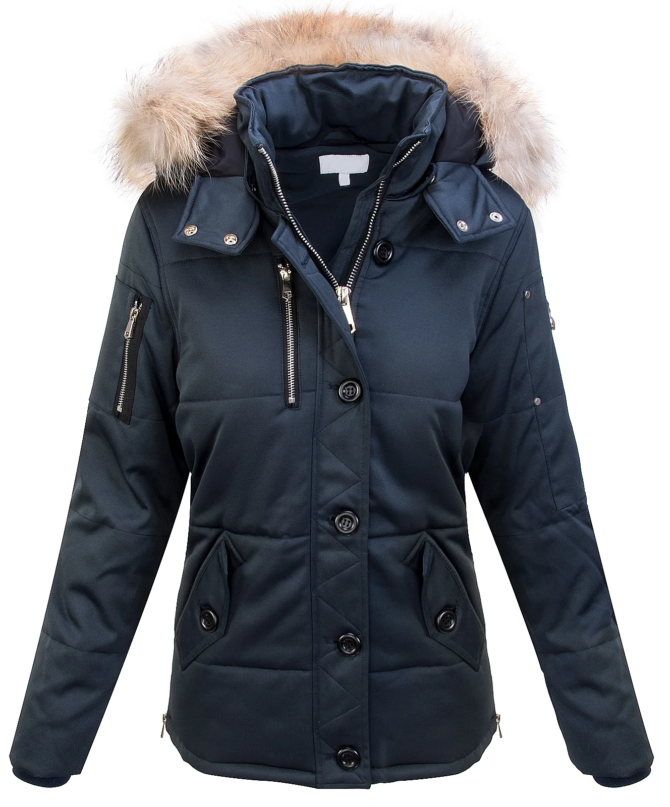 Damen Winterjacke mit Echt-Pelz D-411 - Image 2