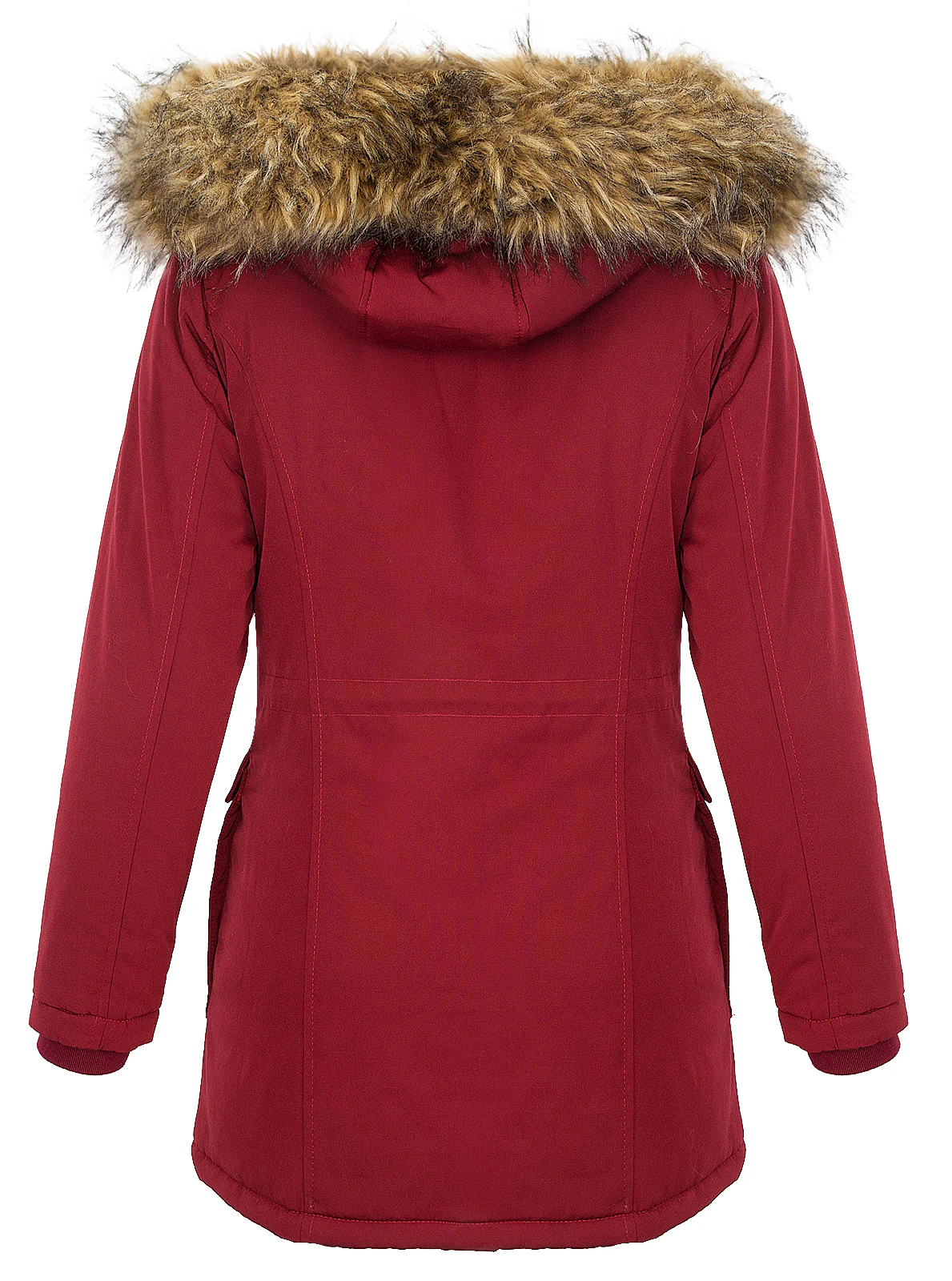 Damen Winterjacke mit Natur Kunst-Fellkragen D-376 - Image 6