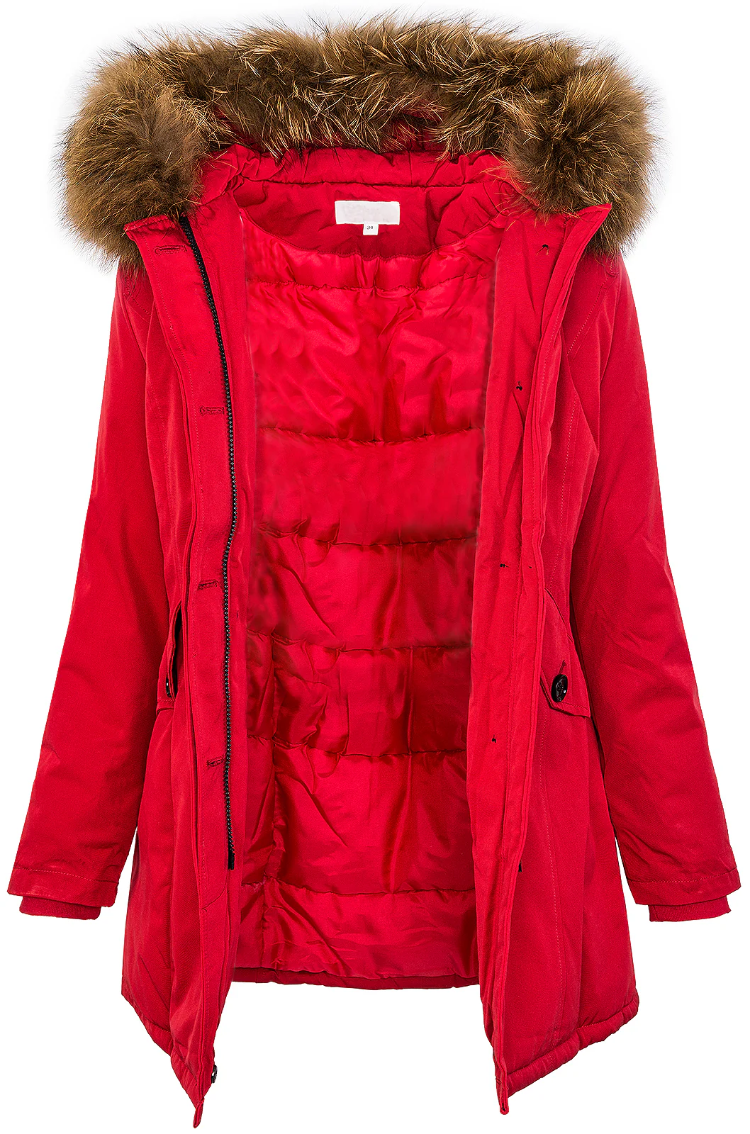 Damen Winterjacke Parka Echtfell Kapuze D-204 - Image 6