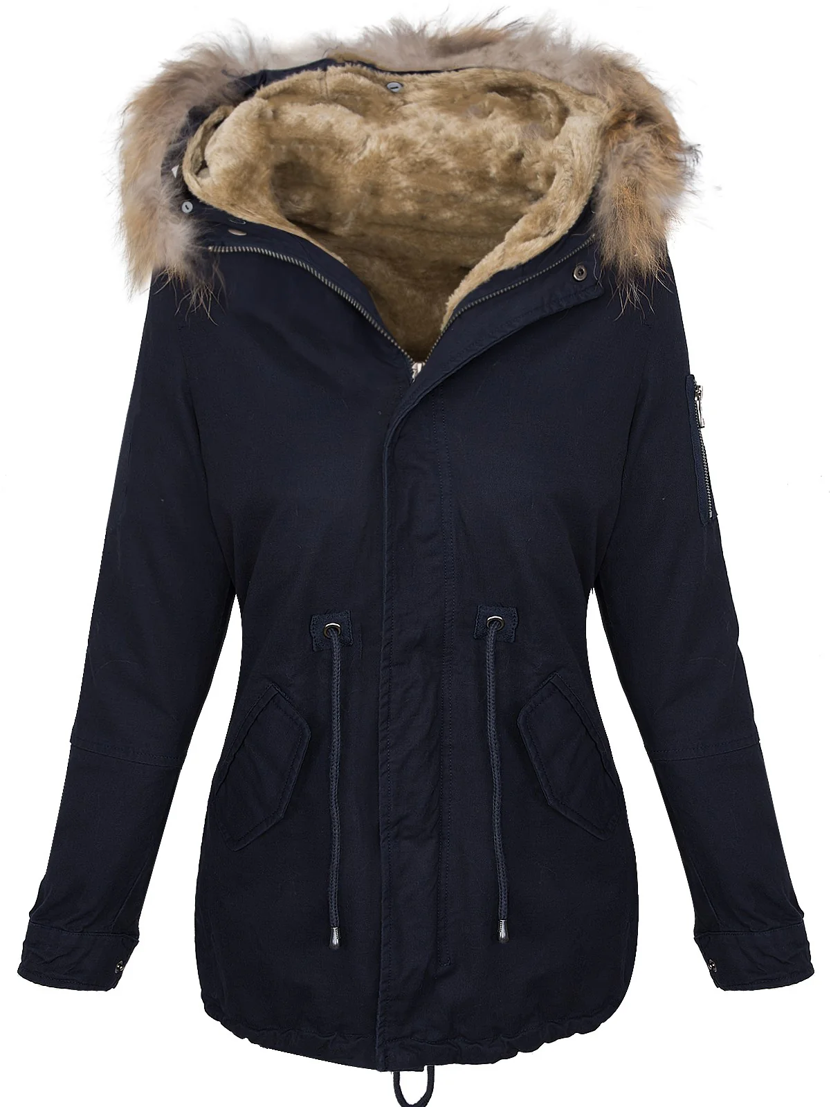 Damen Winterjacke Parka mit Echt-Pelz D-386 - Image 5
