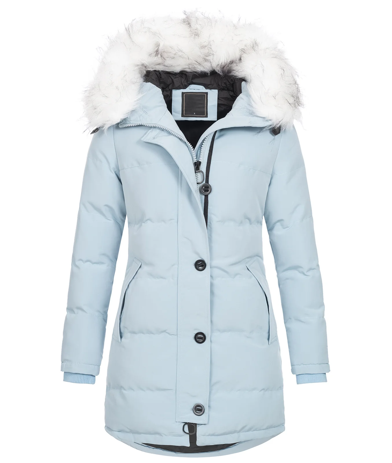 Damen Winterjacke Parka mit Kunstfellkragen D-429 - Image 11