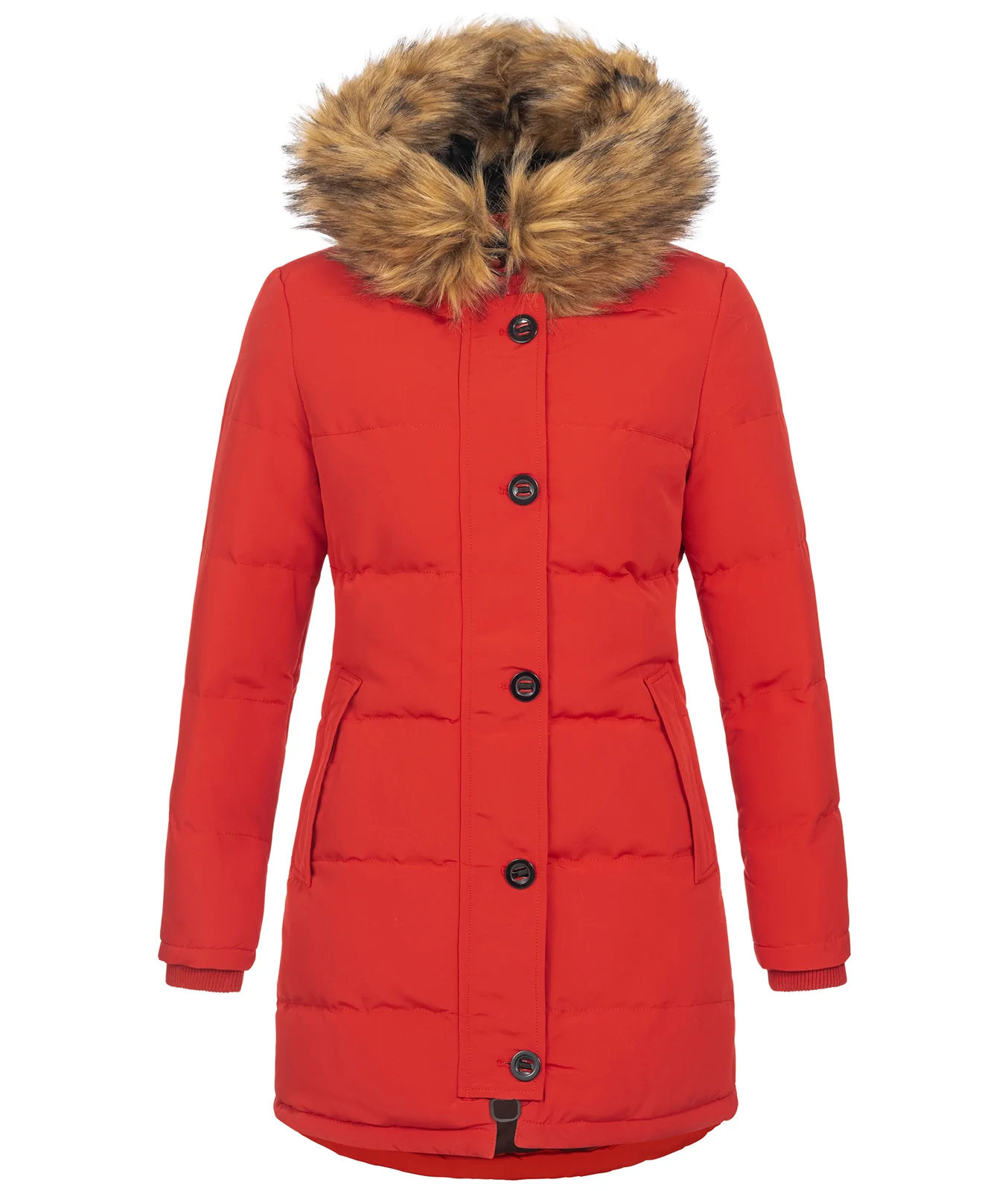 Damen Winterjacke Parka mit Kunstfellkragen D-429 - Image 15