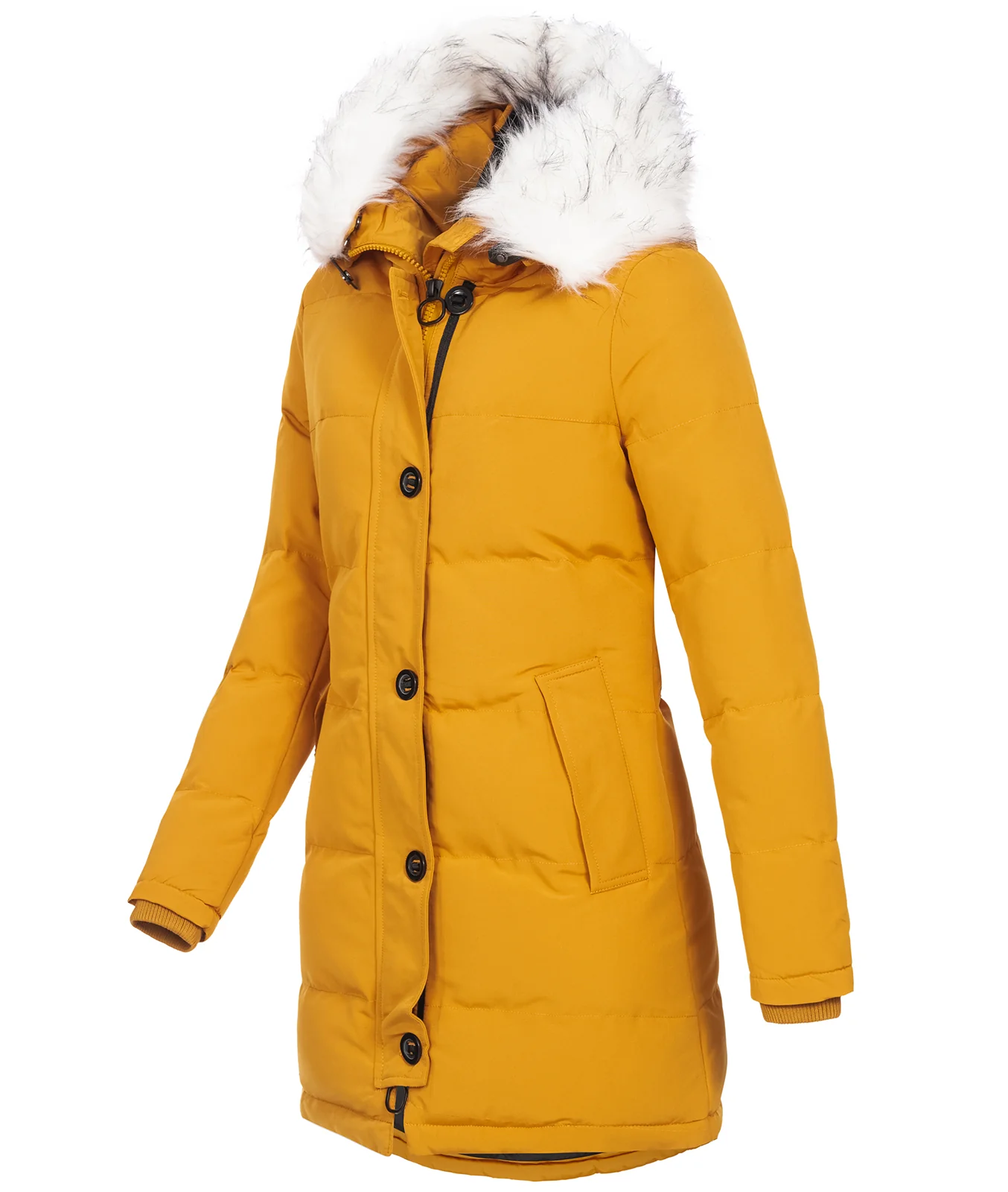 Damen Winterjacke Parka mit Kunstfellkragen D-429 - Image 2