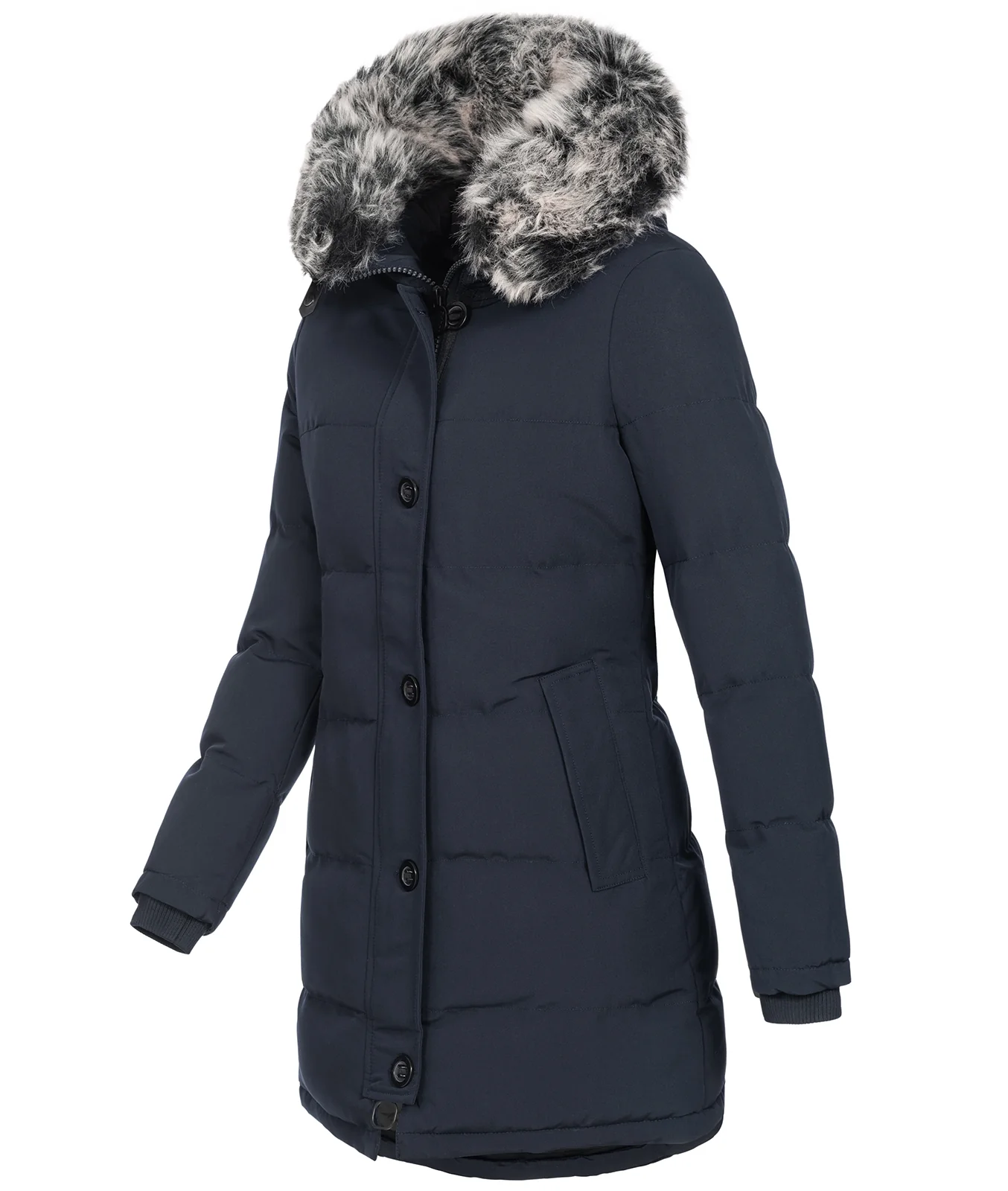 Damen Winterjacke Parka mit Kunstfellkragen D-429 - Image 22