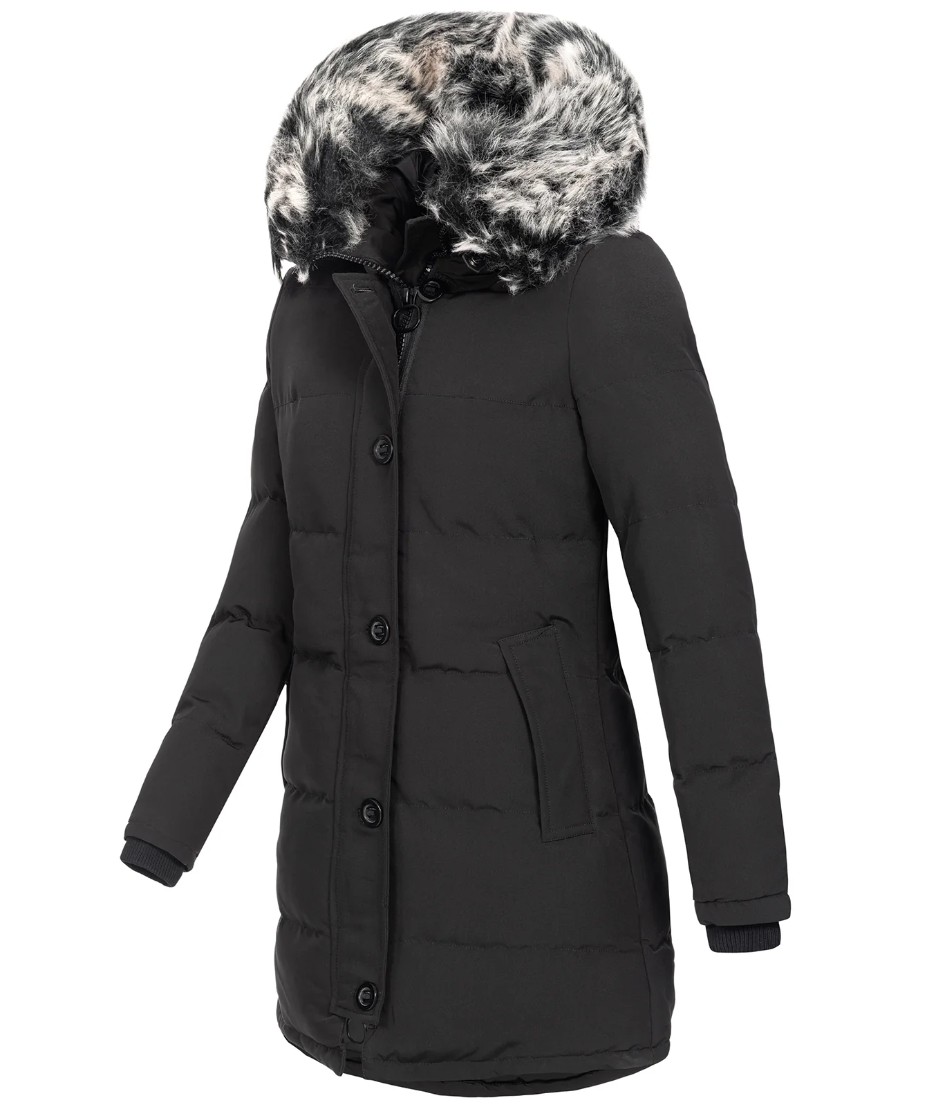 Damen Winterjacke Parka mit Kunstfellkragen D-429 - Image 26
