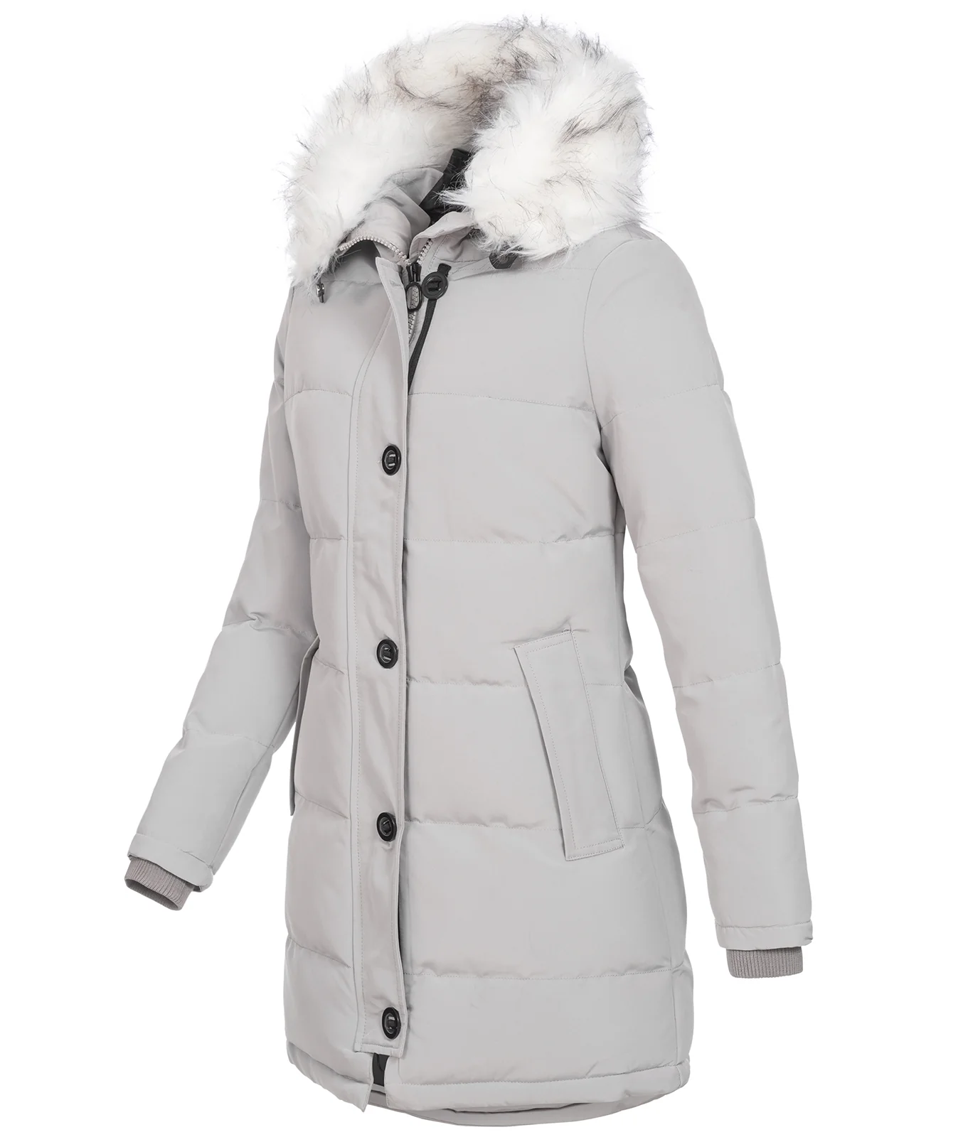 Damen Winterjacke Parka mit Kunstfellkragen D-429 - Image 6