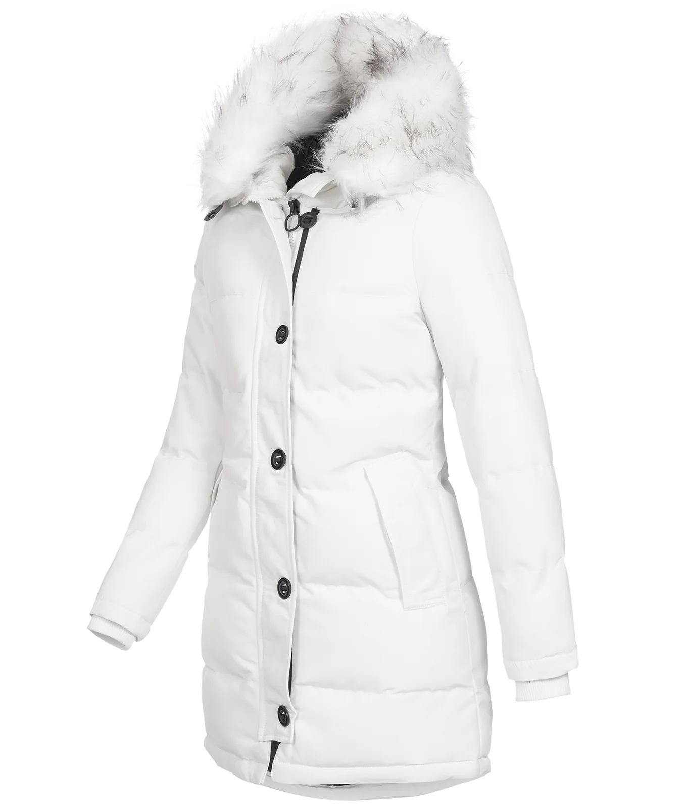 Damen Winterjacke Parka mit Kunstfellkragen D-429 - Image 9