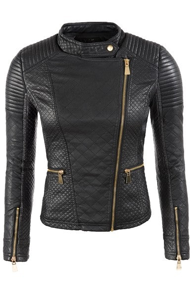 Designer Damen Kunstleder Jacke D-144