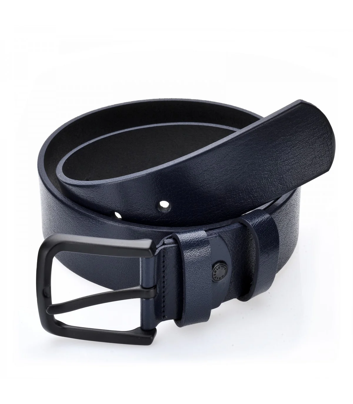 Gelverie Herren Gürtel Echt Leder Blau GG-102 - Image 3