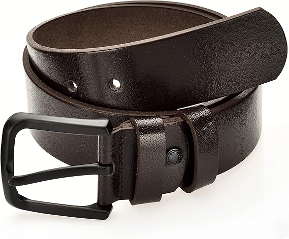 Gelverie Herren Gürtel Echt Leder Dunkelbraun GG-104 - Image 3