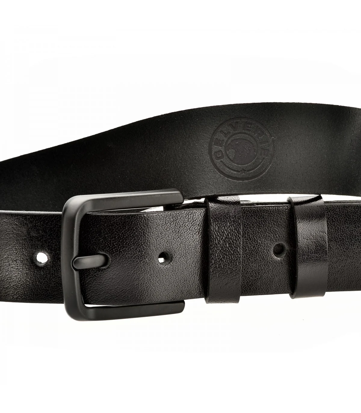 Gelverie Herren Gürtel Echt Leder Schwarz GG-101 - Image 3