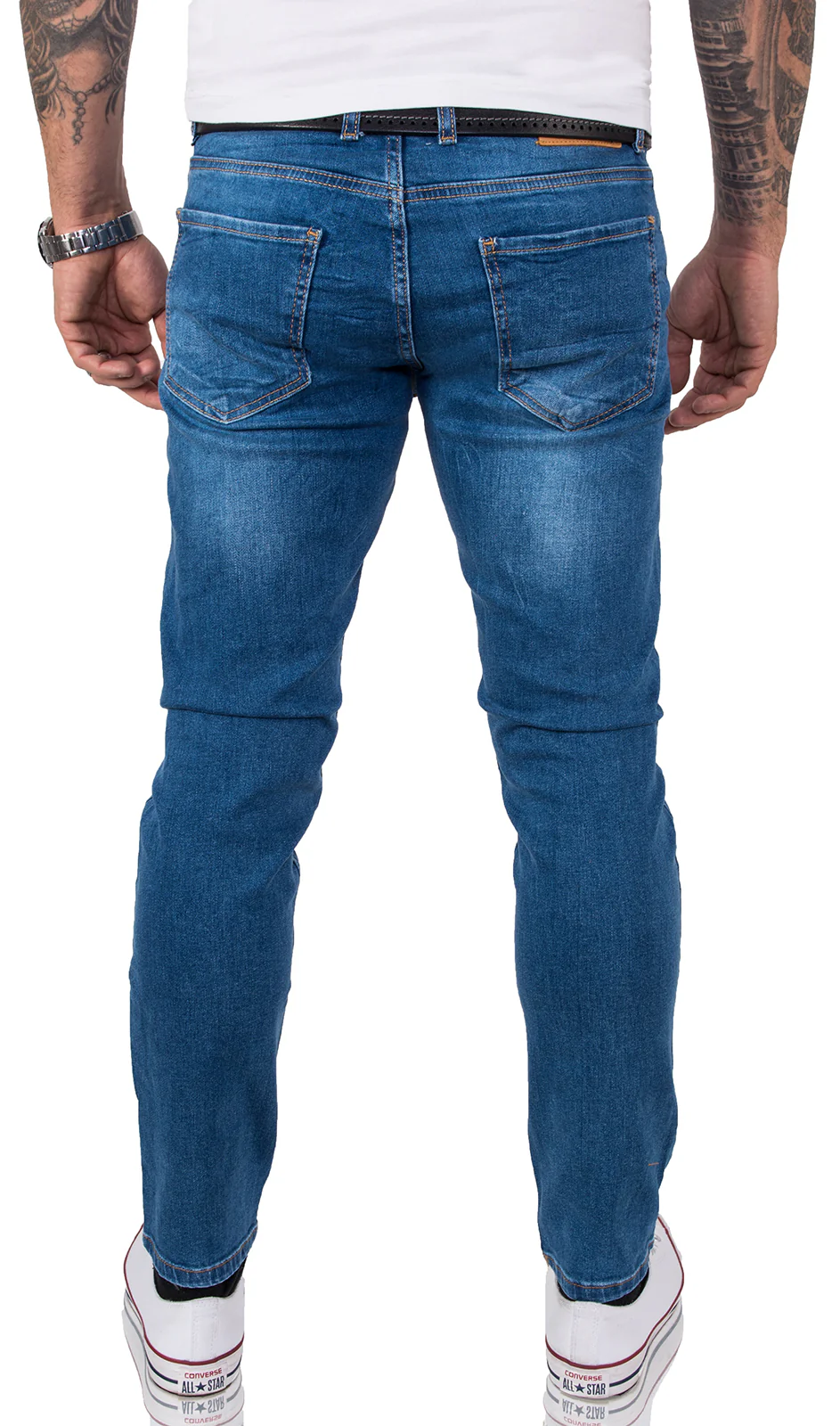Gelverie Herren Jeans Slim Fit Blau G-104 - Image 3