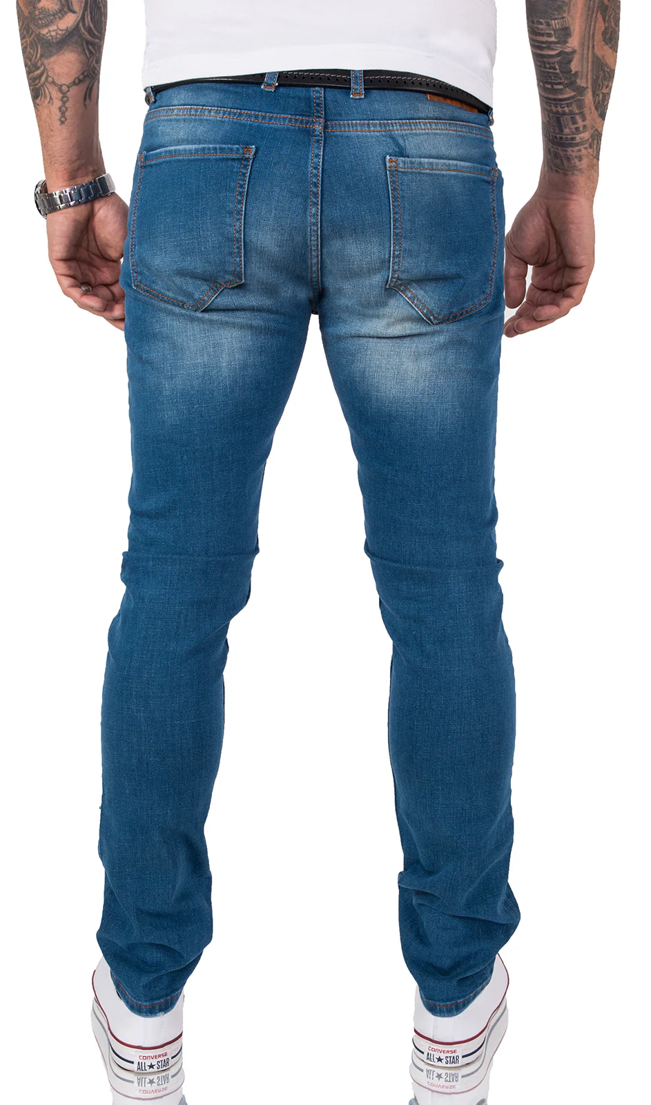 Gelverie Herren Jeans Slim Fit Blau G-201 - Image 3