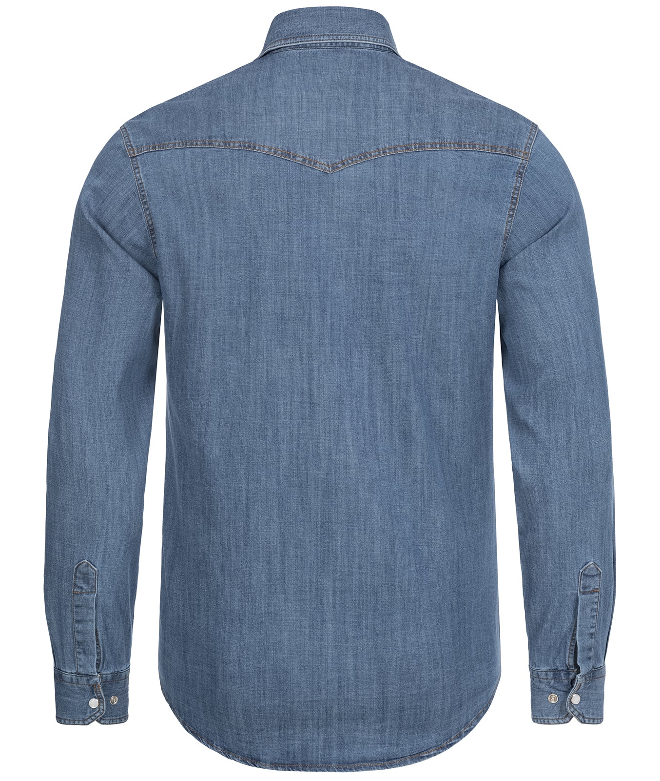 Gelverie Herren Jeanshemd Kentkragen Blau GH-103 - Image 3