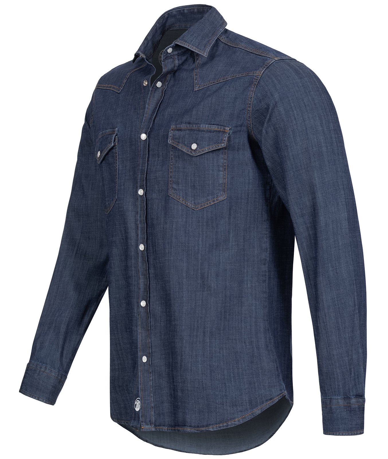Gelverie Herren Jeanshemd Kentkragen Dunkelblau GH-102 - Image 2