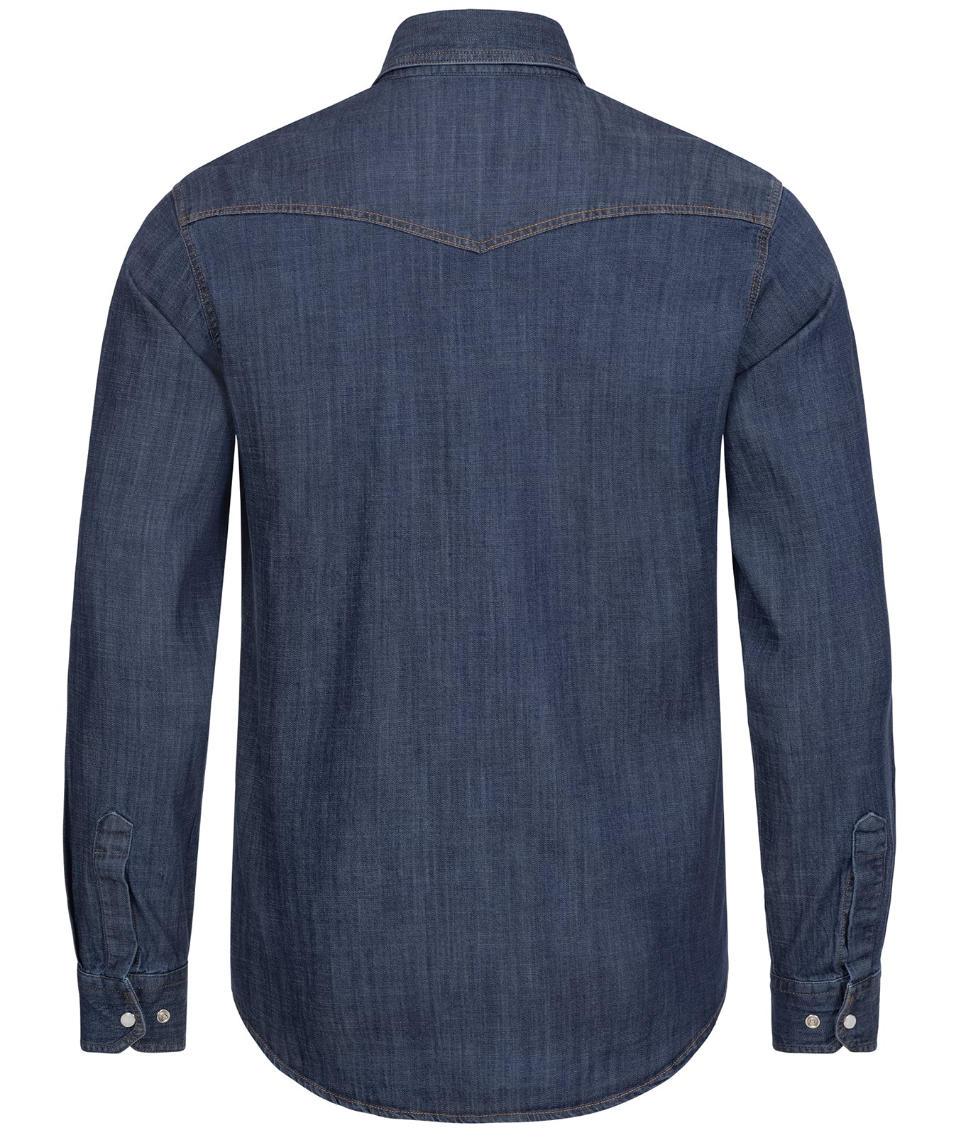 Gelverie Herren Jeanshemd Kentkragen Dunkelblau GH-102 - Image 3