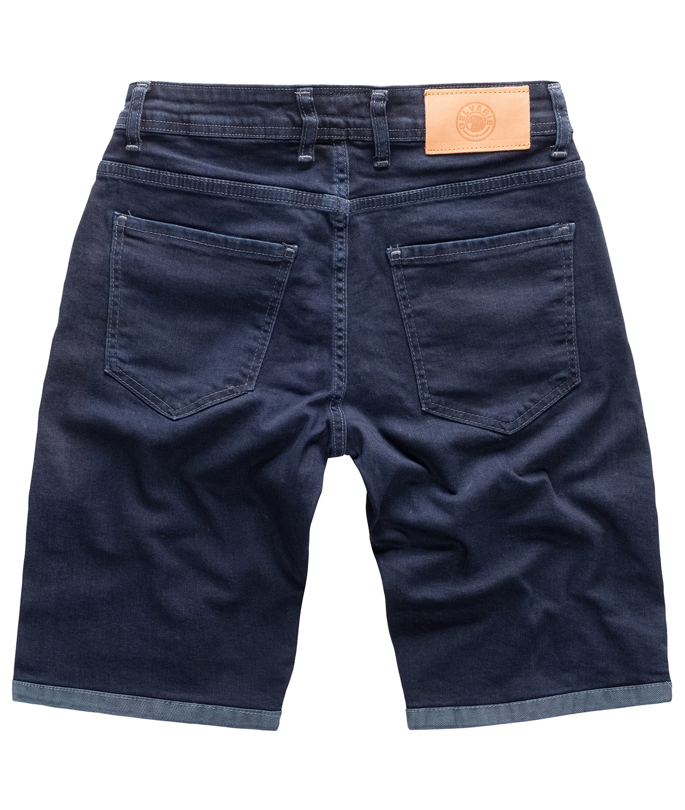 Gelverie Herren Jeansshorts Slim Fit Dunkelblau G-301 - Image 2