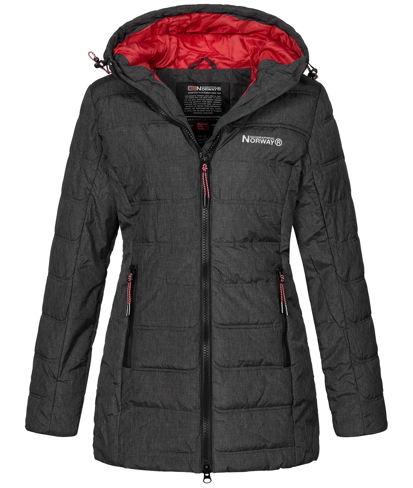 Geographical Norway Damen Winter Jacke mit Kapuze D-457