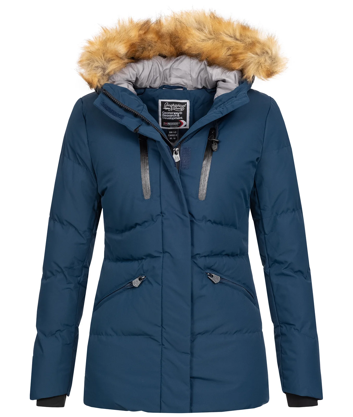 Geographical Norway Damen Winter Jacke mit Kunstfellkragen D-437 - Image 10