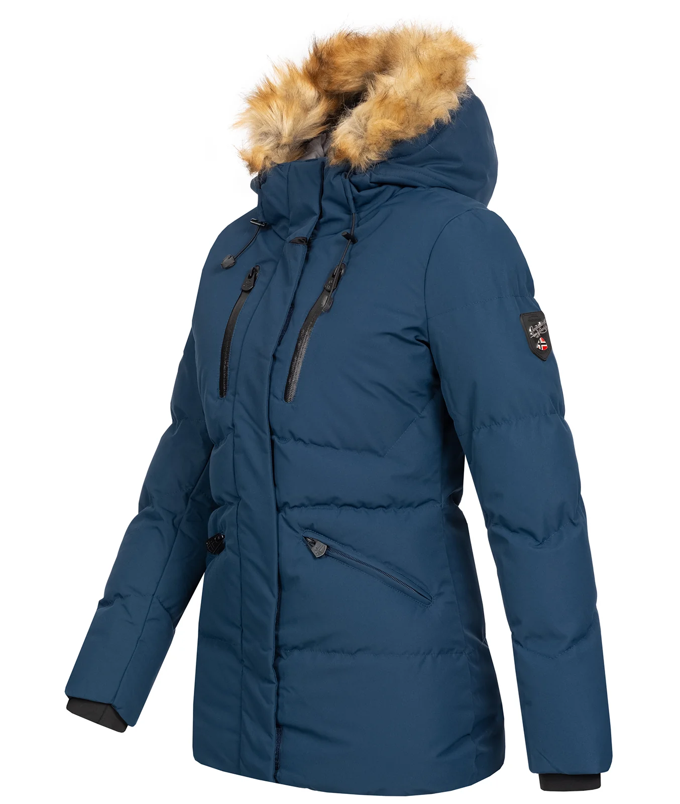 Geographical Norway Damen Winter Jacke mit Kunstfellkragen D-437 - Image 11