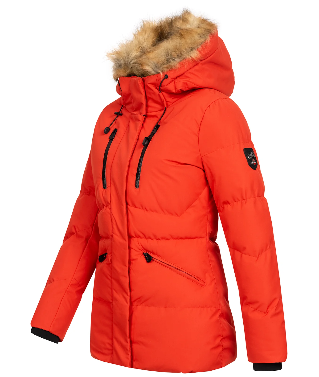 Geographical Norway Damen Winter Jacke mit Kunstfellkragen D-437 - Image 2