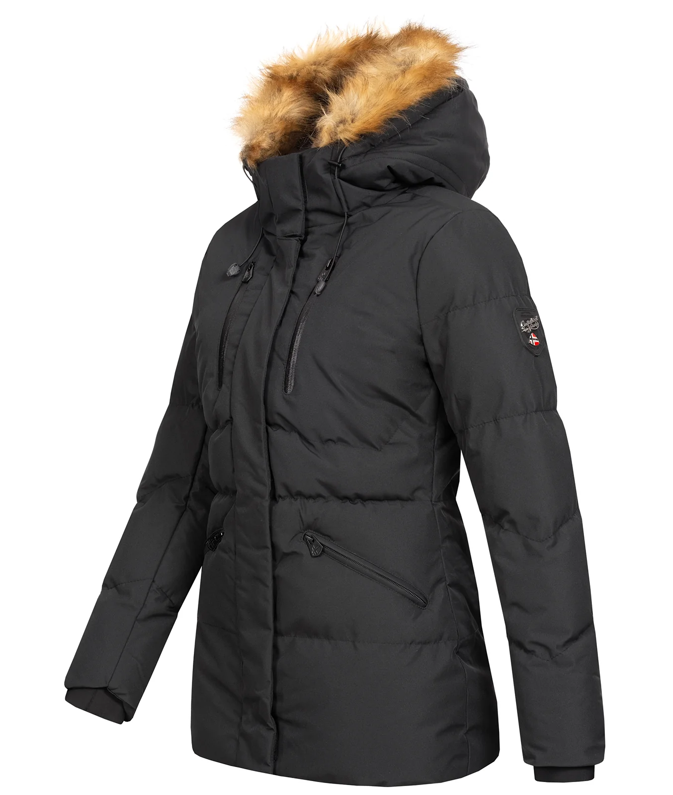 Geographical Norway Damen Winter Jacke mit Kunstfellkragen D-437 - Image 8