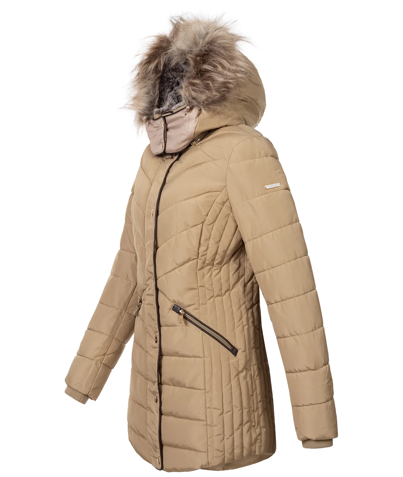 Geographical Norway Damen Winter Jacke mit Kunstfellkragen D-456 - Image 12