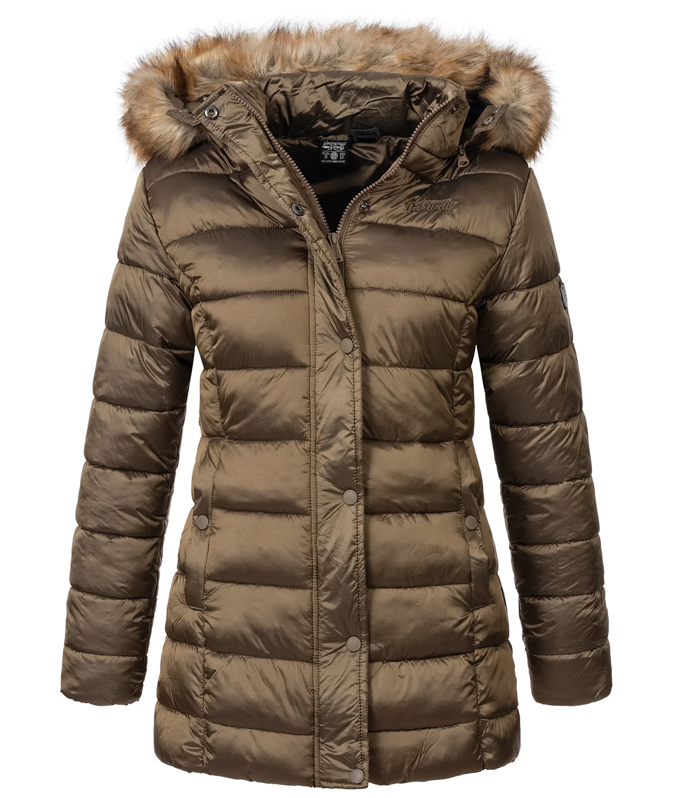 Geographical Norway Damen Winter Jacke mit Kunstfellkragen D-458 - Image 11