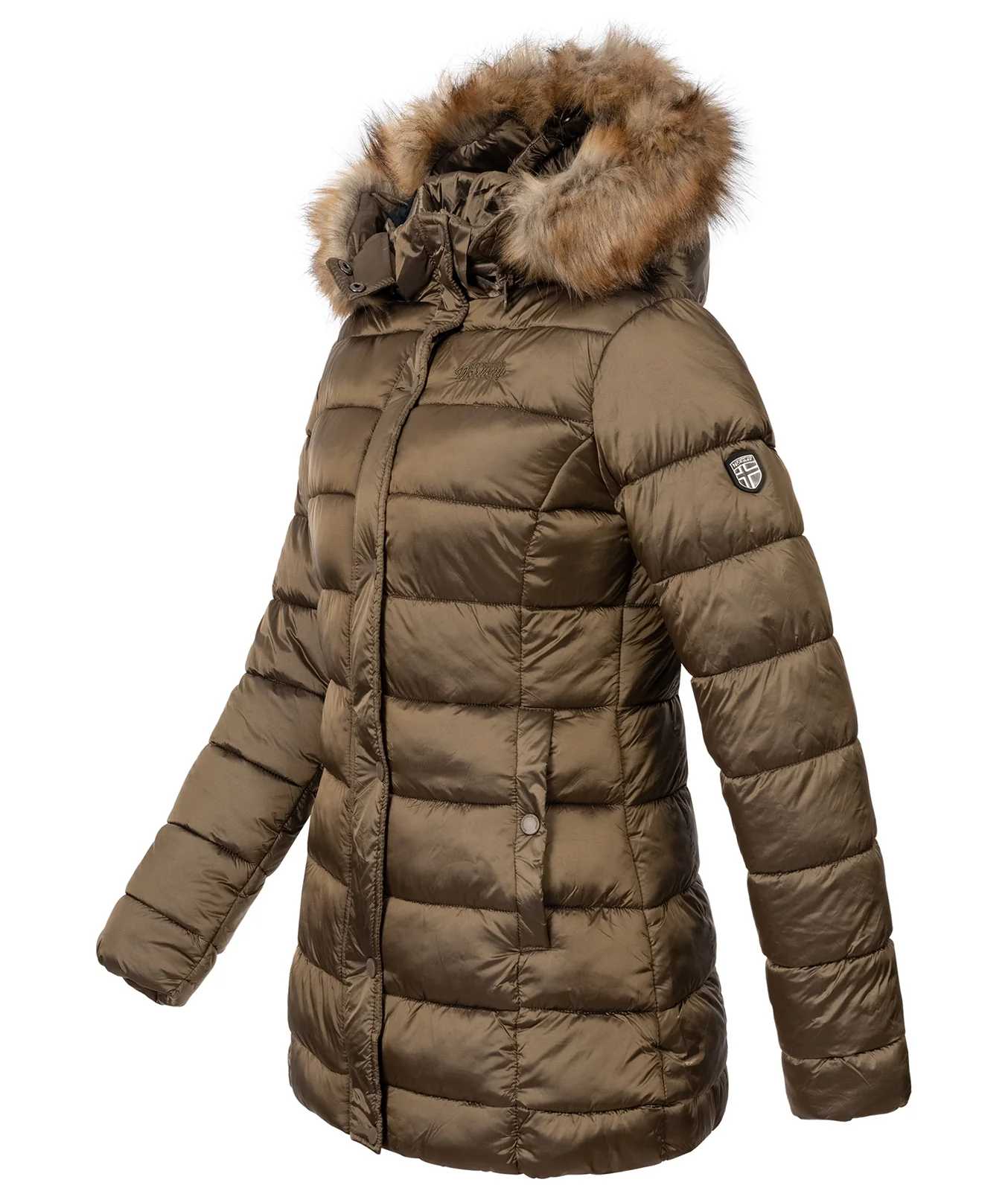 Geographical Norway Damen Winter Jacke mit Kunstfellkragen D-458 - Image 12