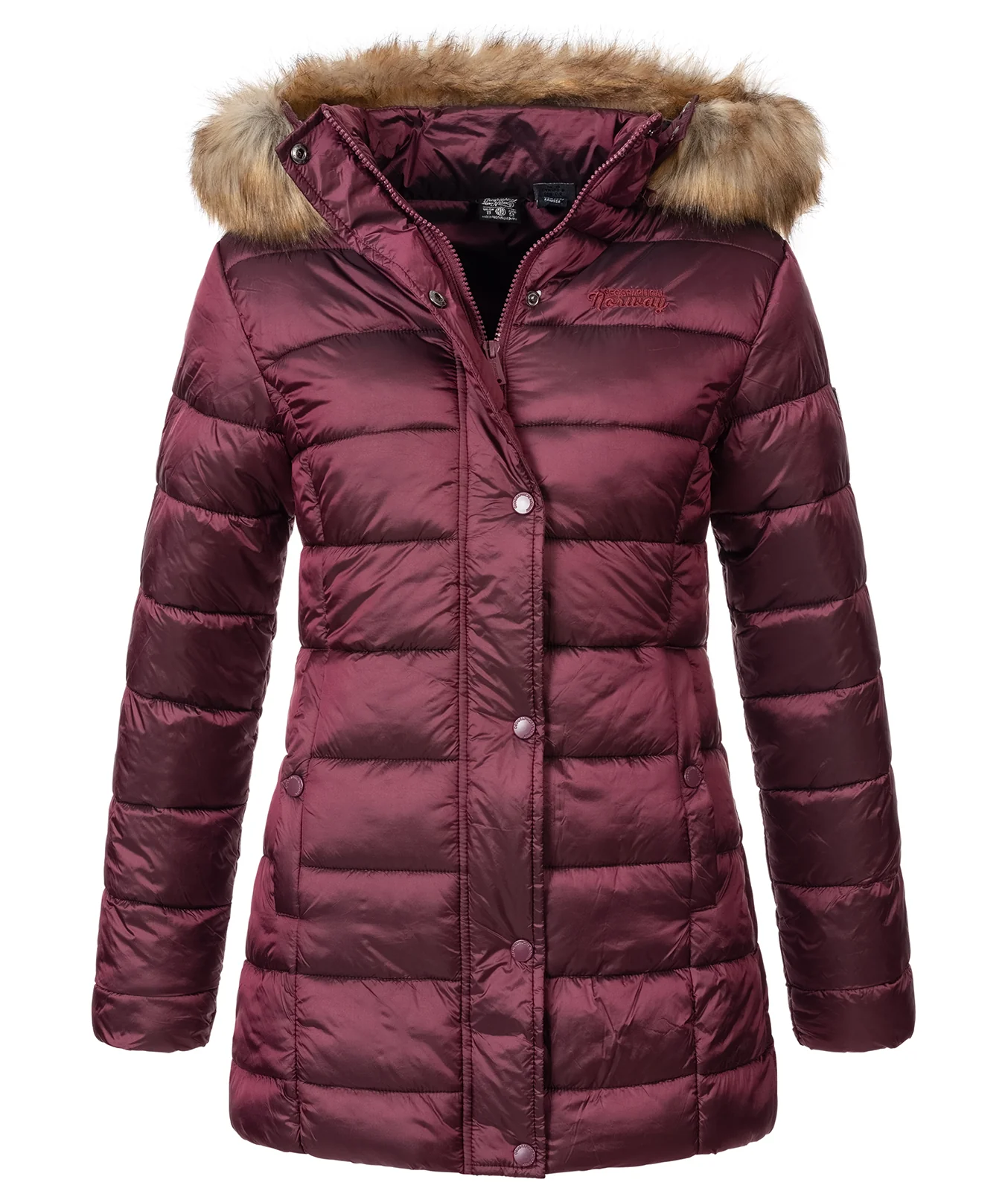 Geographical Norway Damen Winter Jacke mit Kunstfellkragen D-458 - Image 14