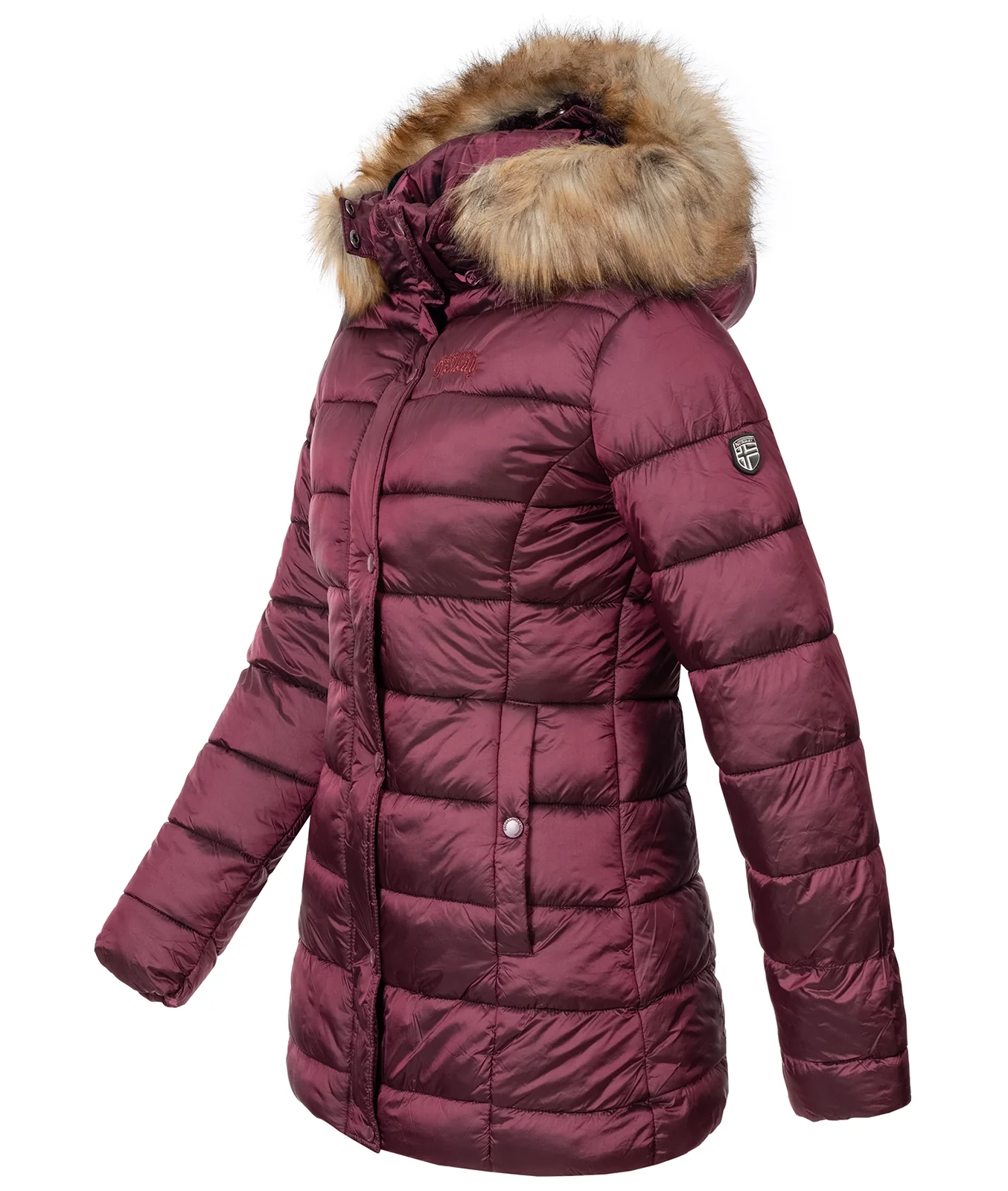 Geographical Norway Damen Winter Jacke mit Kunstfellkragen D-458 - Image 15
