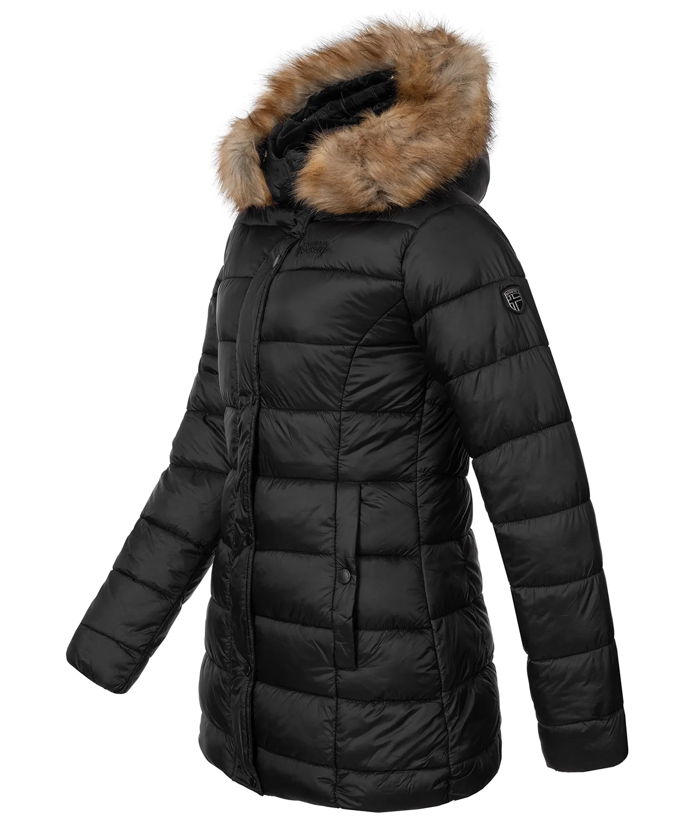 Geographical Norway Damen Winter Jacke mit Kunstfellkragen D-458 - Image 2