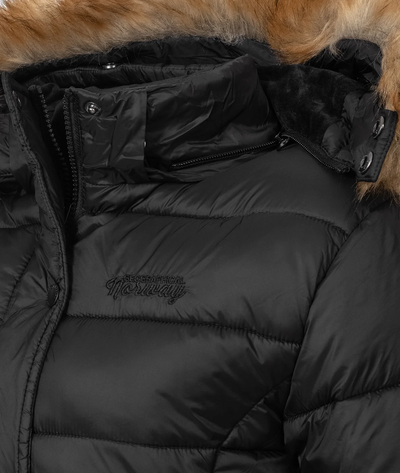 Geographical Norway Damen Winter Jacke mit Kunstfellkragen D-458 - Image 5