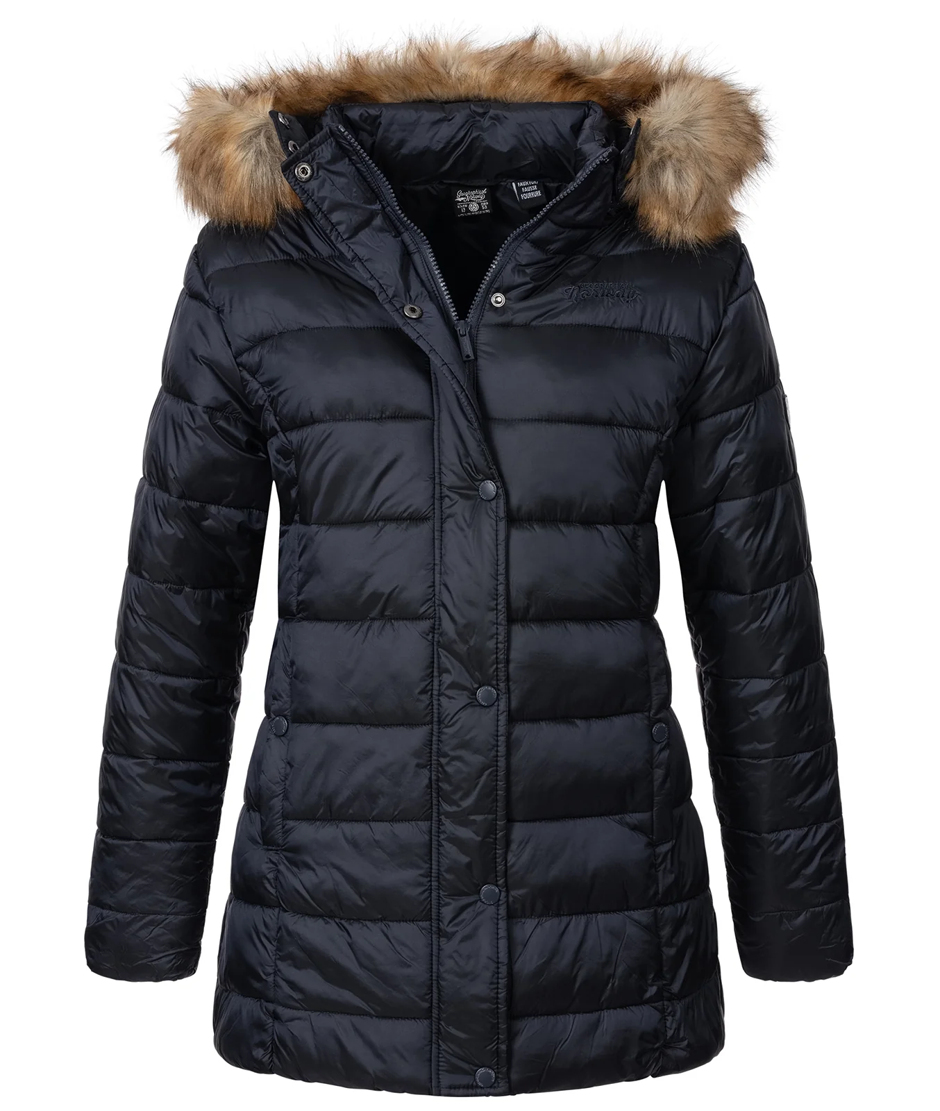 Geographical Norway Damen Winter Jacke mit Kunstfellkragen D-458 - Image 8
